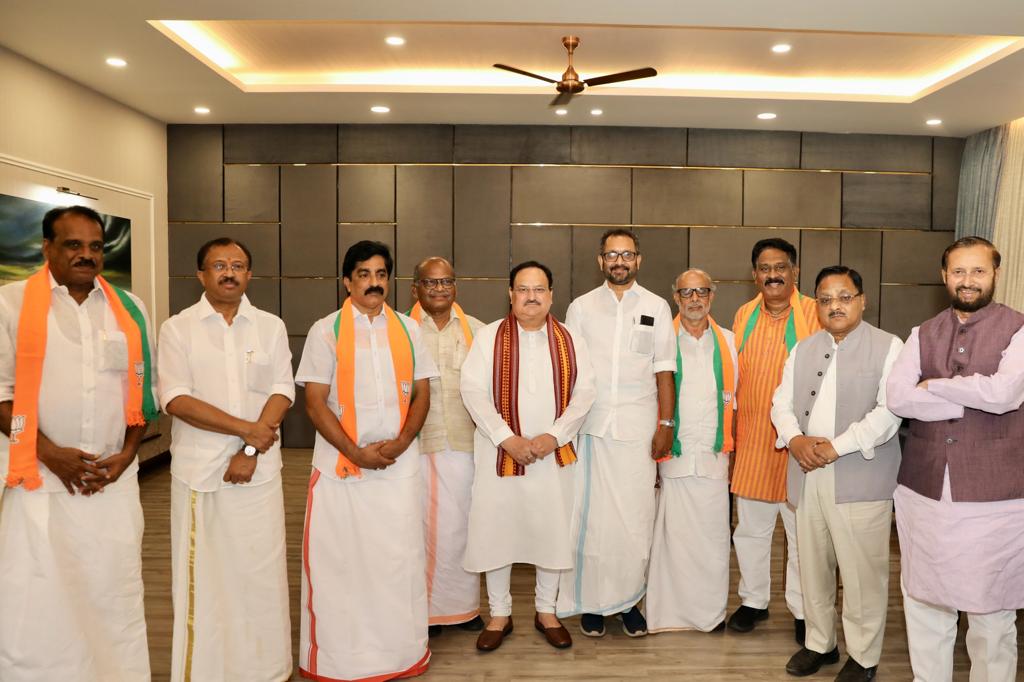 BJP National President Shri J.P. Nadda met with senior leaders from Kerala (who recently joined BJP) in New Delhi