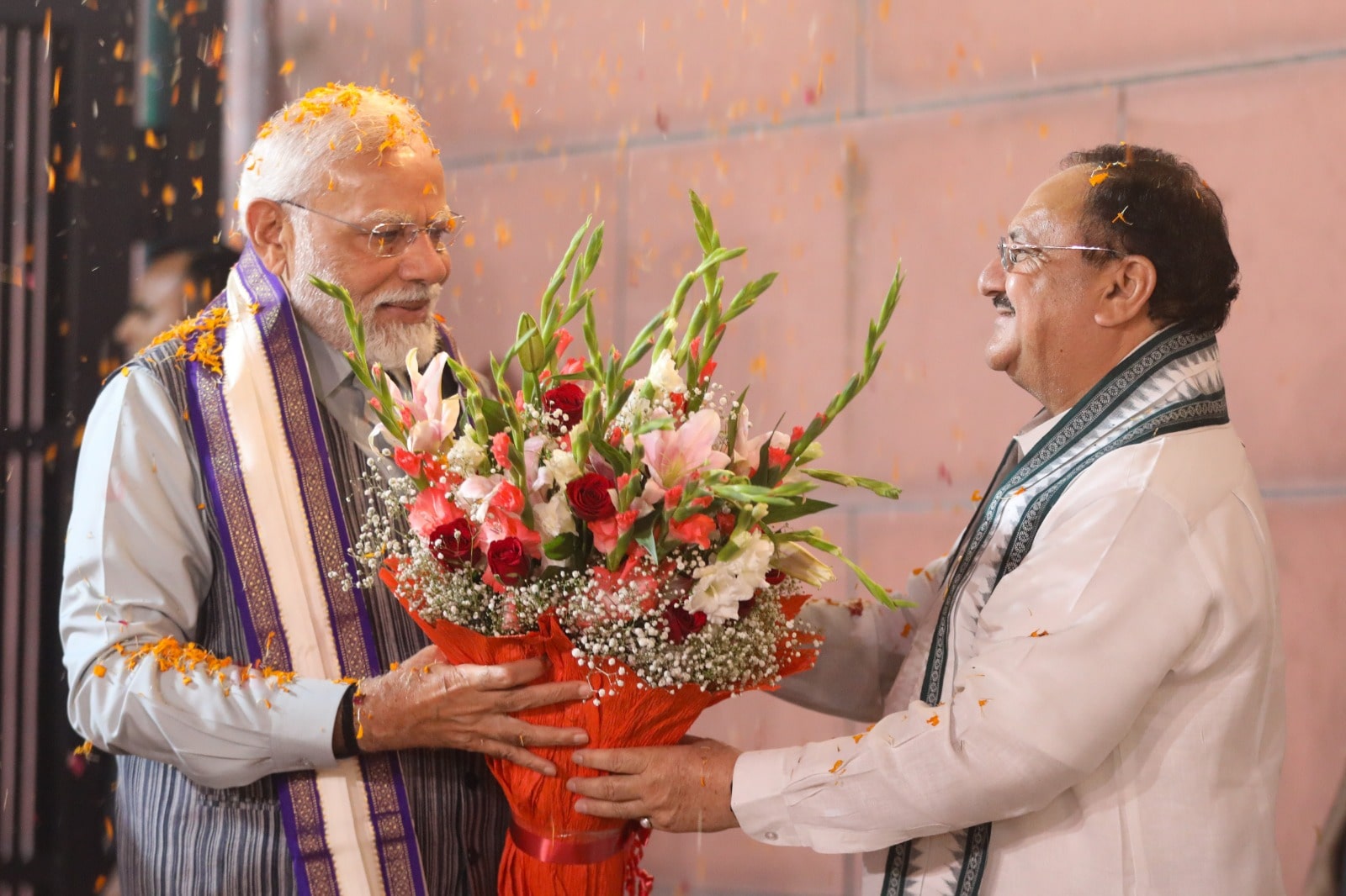 BJP Parliament Board congratulating Hon'ble Prime Minister Shri Narendra Modi ji at BJP HQ, 6A DDU Marg, New Delhi on the historic and unprecedented successful completion of G20 in India