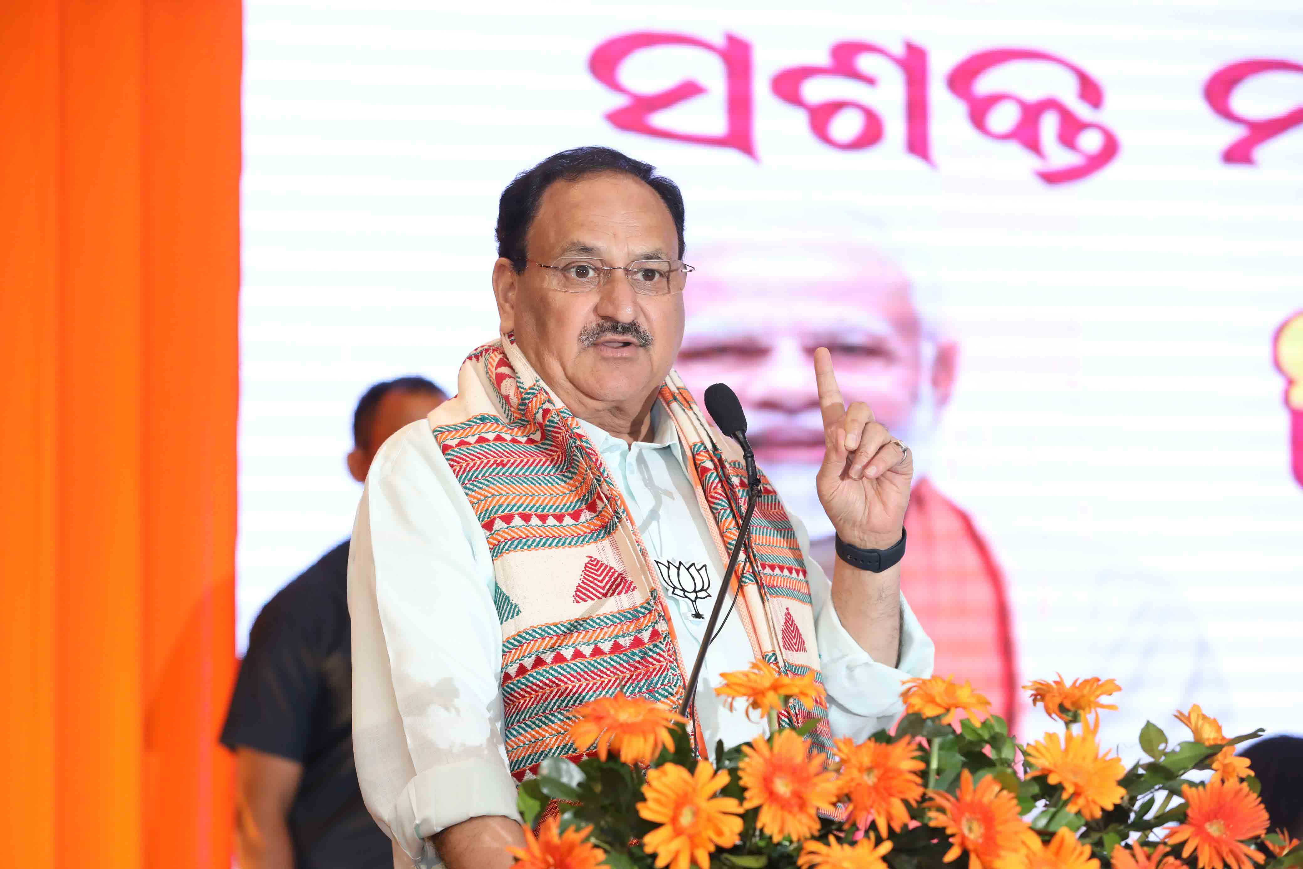 Hon'ble BJP National President Shri J.P. Nadda while addressing Subhadra Yojana Meeting in Khordha (Odisha)