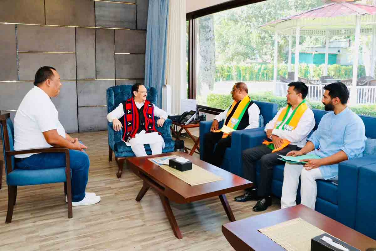 Former NPCC Working President and Treasurer Bobby Panicker, along with former Deputy Speaker of the Nagaland Legislative Assembly T. Yangseo Sangtam, who joined the BJP, met with the BJP National President Shri J.P. Nadda in New Delhi