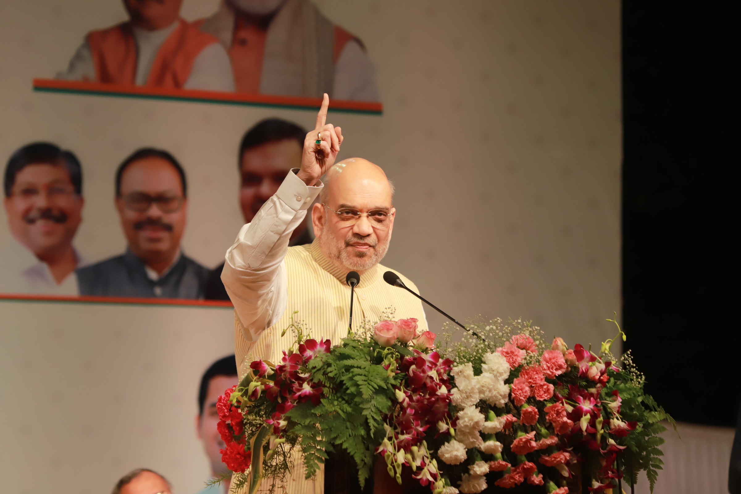 Hon'ble Union Home Minister and Minister of Cooperation Shri Amit Shah addressing while launching Modi at 20 book in Pune