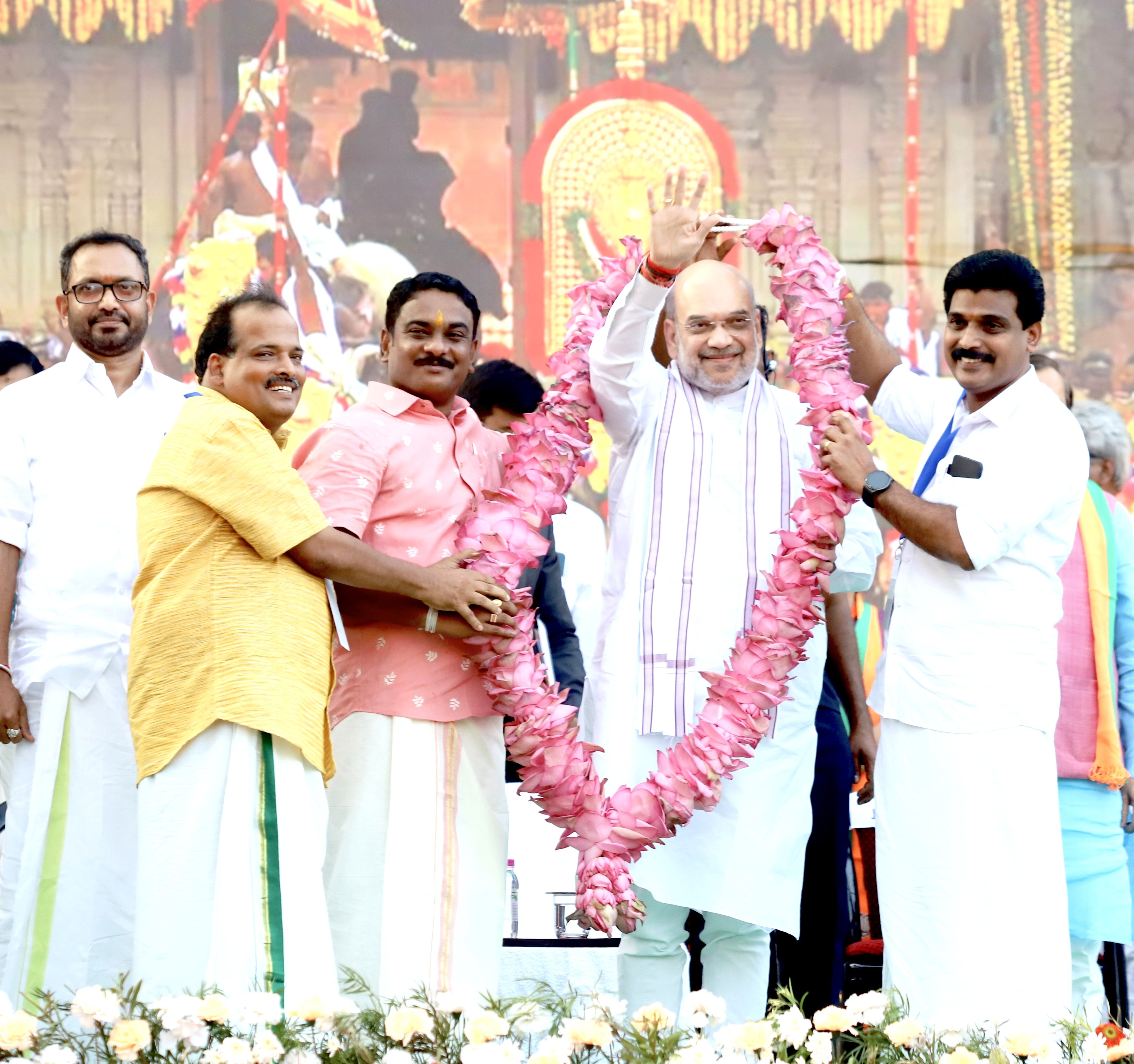 Hon'ble Union Home Minister and Minister of Cooperation Shri Amit Shah addressing Janashakthi Rally in Thrissur (Kerala)