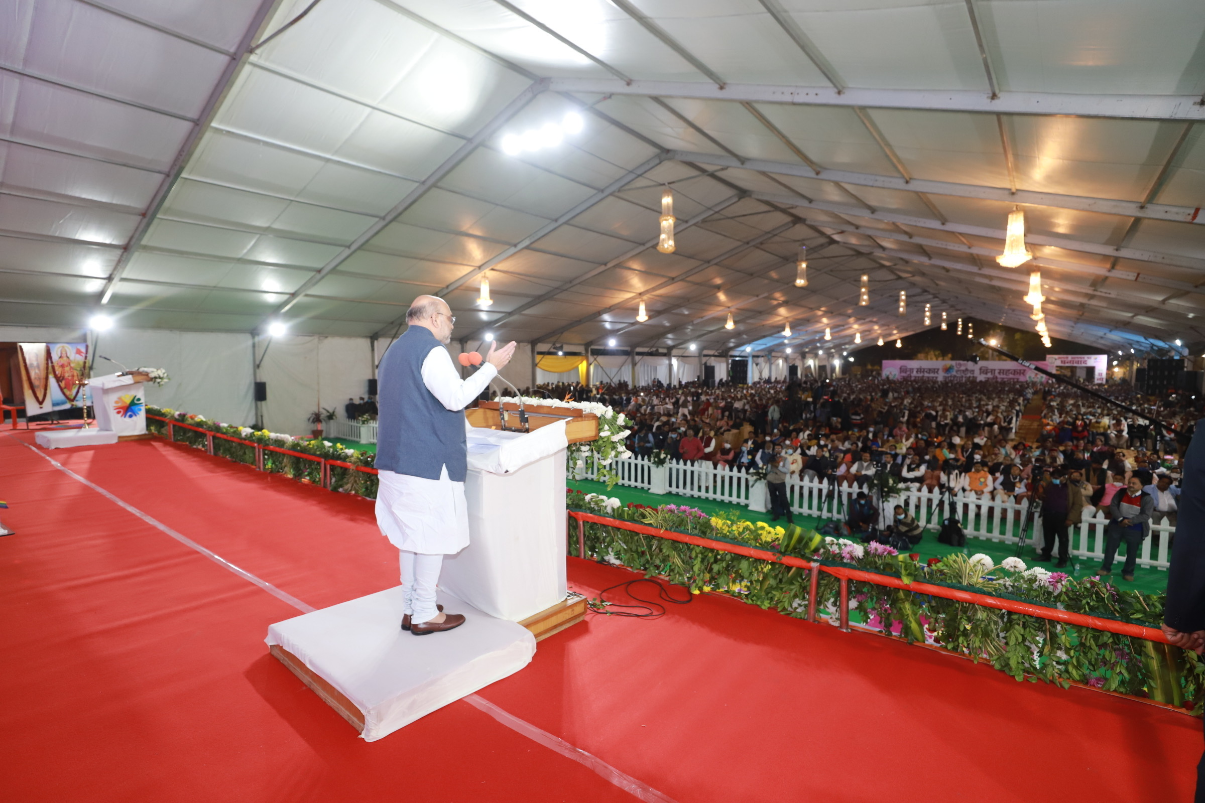 Hon'ble Union Home Minister & Minister for Cooperation Shri Amit Shah while addressing 7th Rashtriya Adhiveshan of Sahkar Bharti in Lucknow (UP)