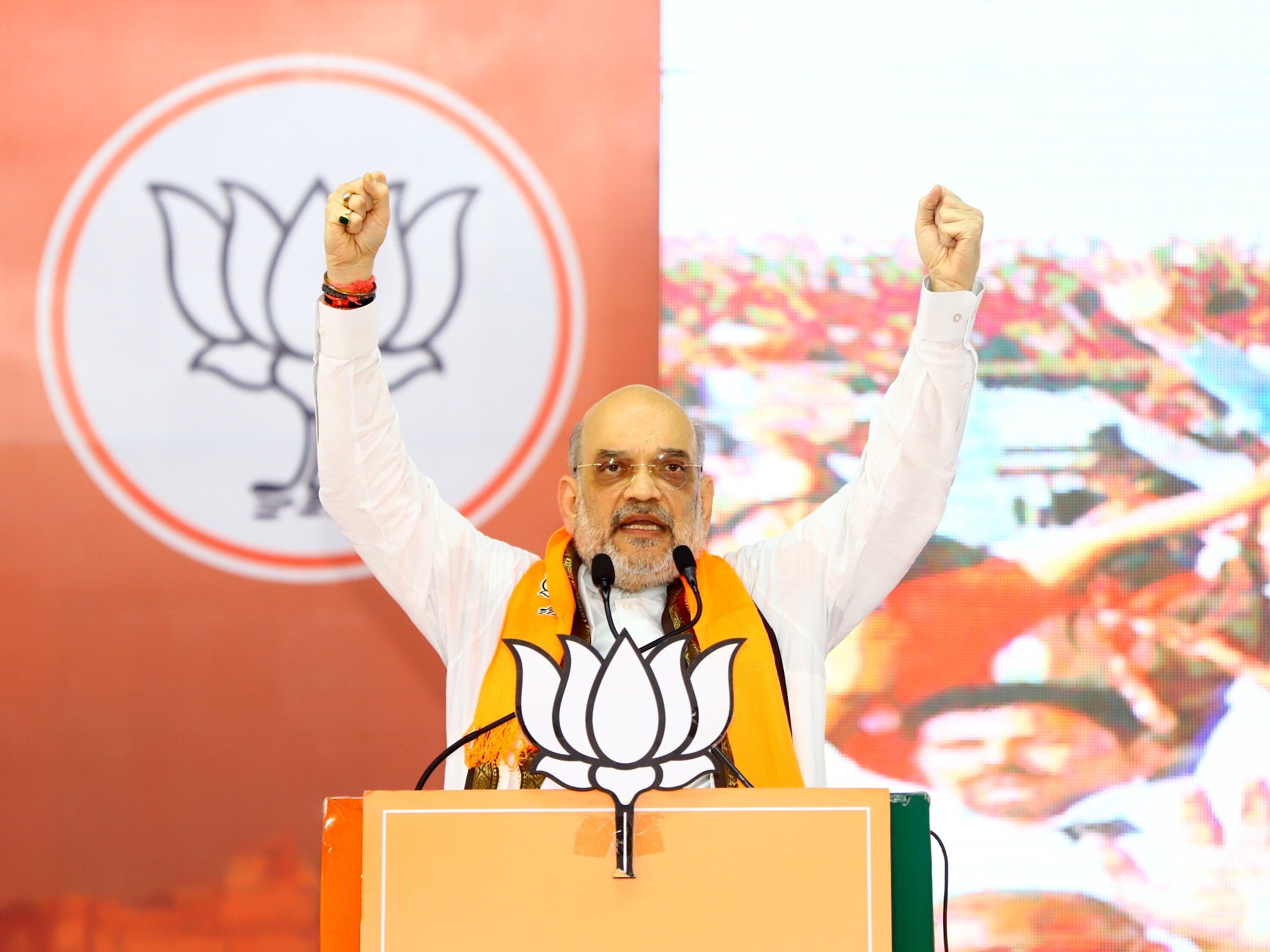 Hon'ble Union Home Minister and Minister of Cooperation Shri Amit Shah while addressing a public meeting in Udaipur (Rajasthan)