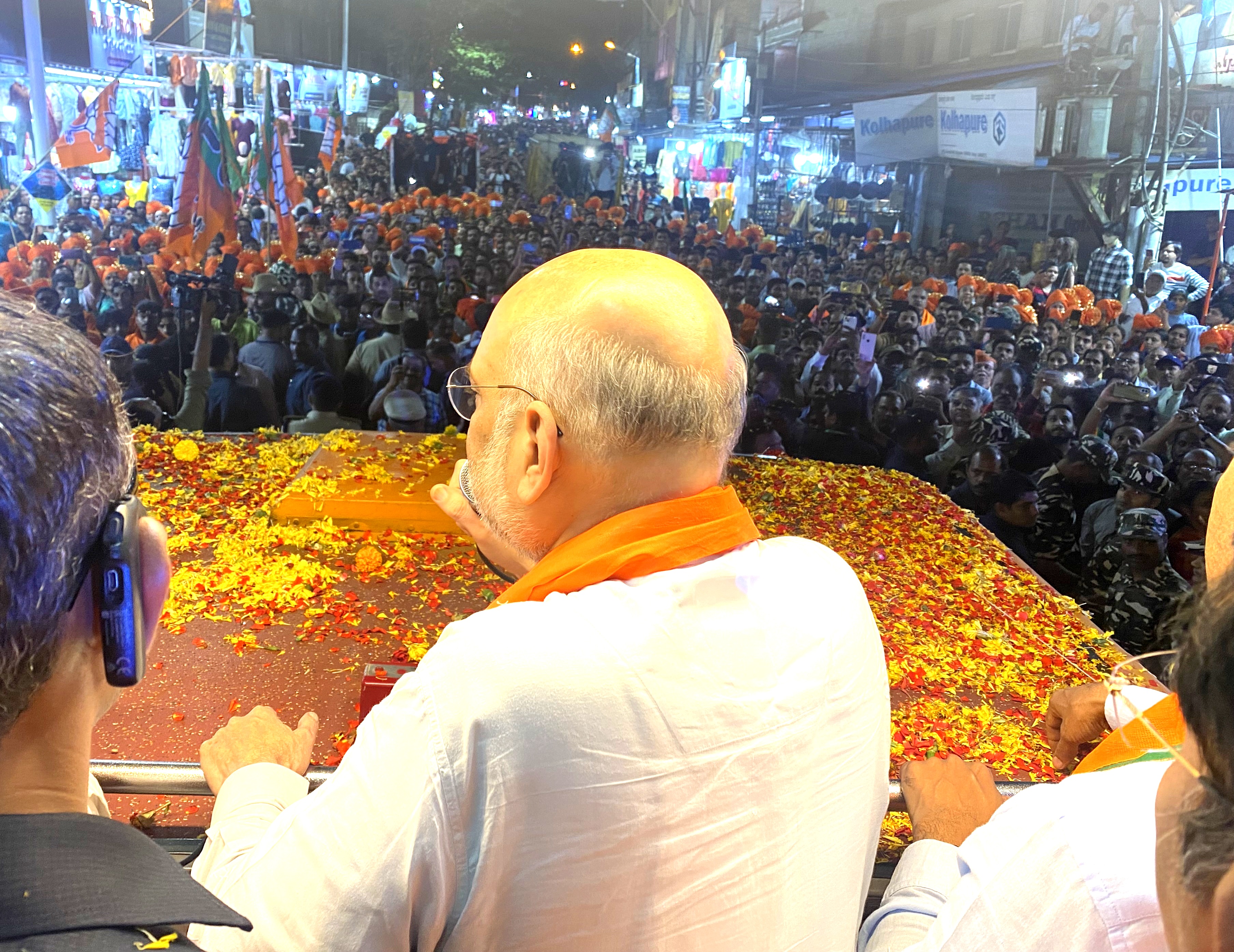 Road show of Hon'ble Union Home Minister & Minister of Cooperation Shri Amit Shah in Belagavi North (Karnataka).