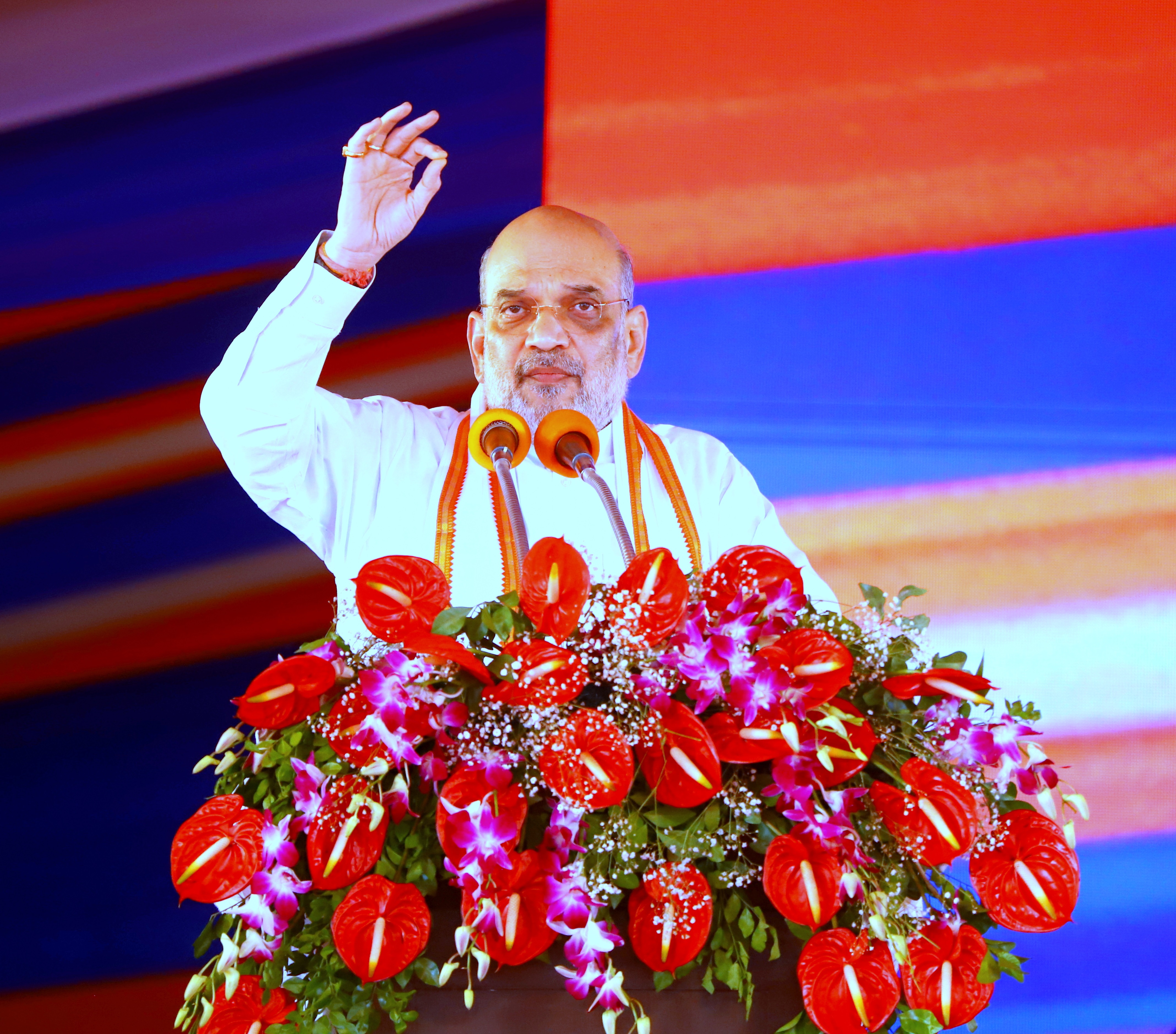 Hon'ble Union Home Minister & Minister of Cooperation Shri Amit Shah addressing "Jan Swabhiman Diwas" programme on the occasion of 74th Jayanti of Dr. Sone Lal Patel ji at Indira Gandhi Pratishthan, Lucknow (Uttar Pradesh)