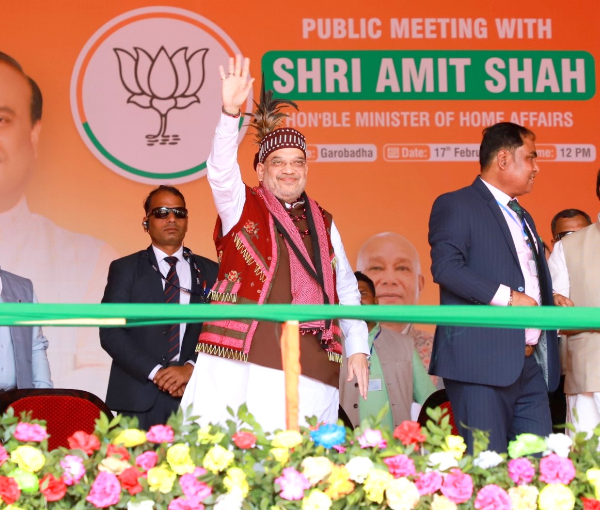 Hon'ble Union Home Minister & Minister of Cooperation Shri Amit Shah addressing a public meeting in Rangsakona (Meghalaya)