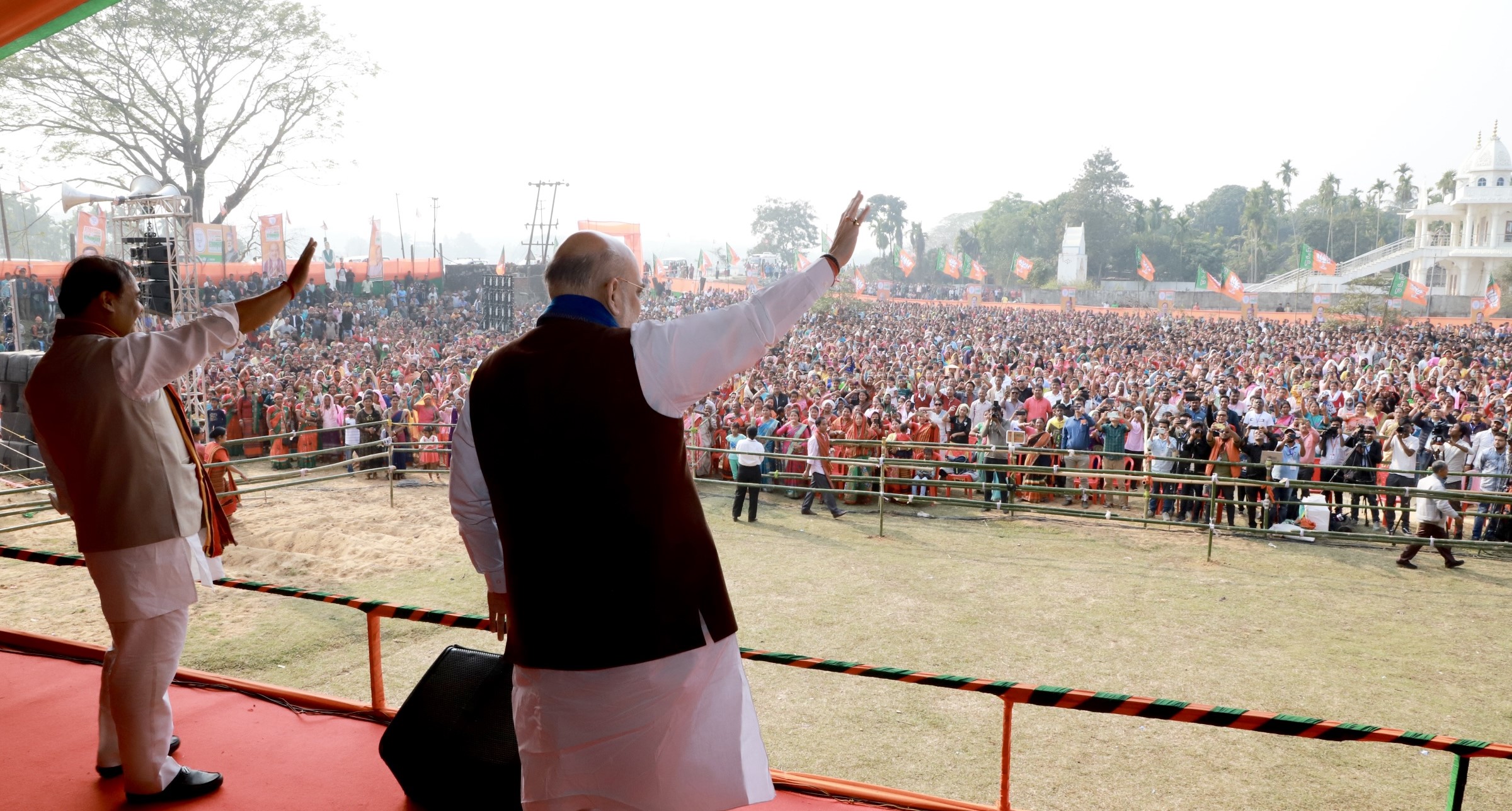 Hon'ble Union Home Minister & Minister of Cooperation Shri Amit Shah addressing a public meeting in Tura, West Garo Hills (Meghalaya)