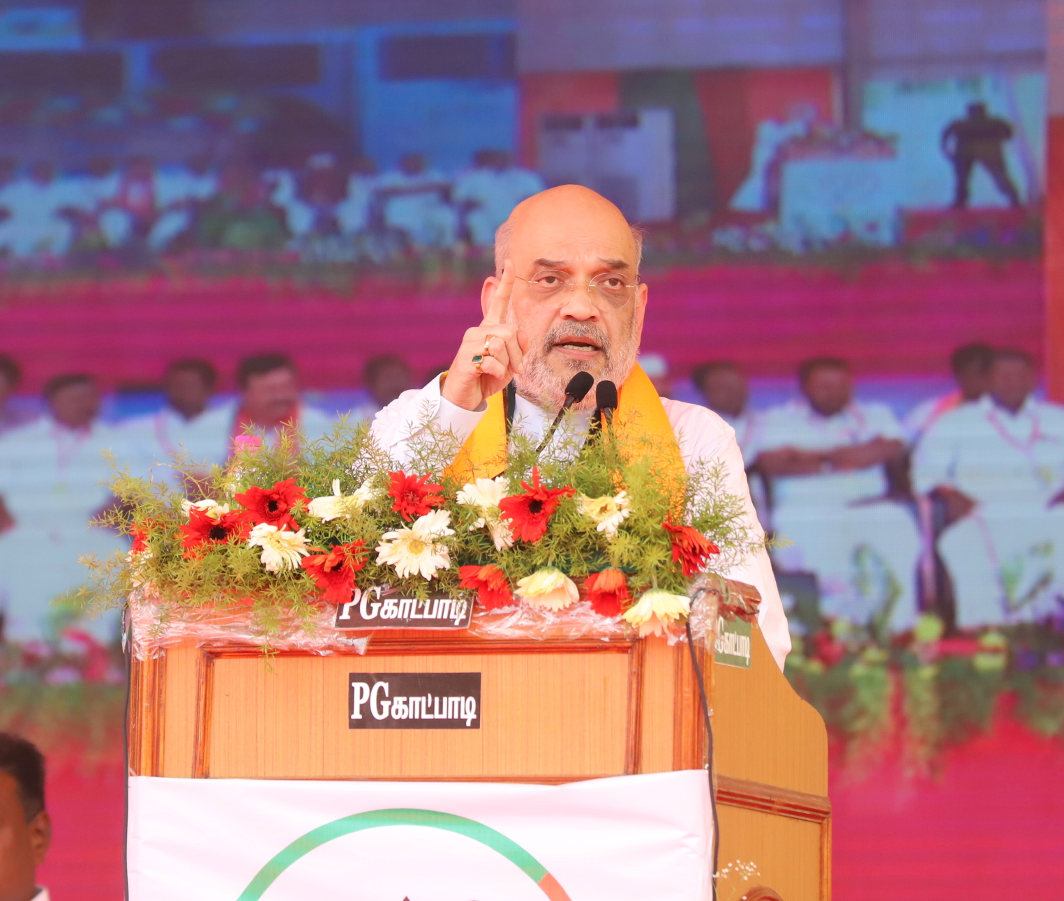 Hon'ble Union Home Minister & Minister of Cooperation Shri Amit Shah while addressing a massive public rally in Vellore (Tamil Nadu)