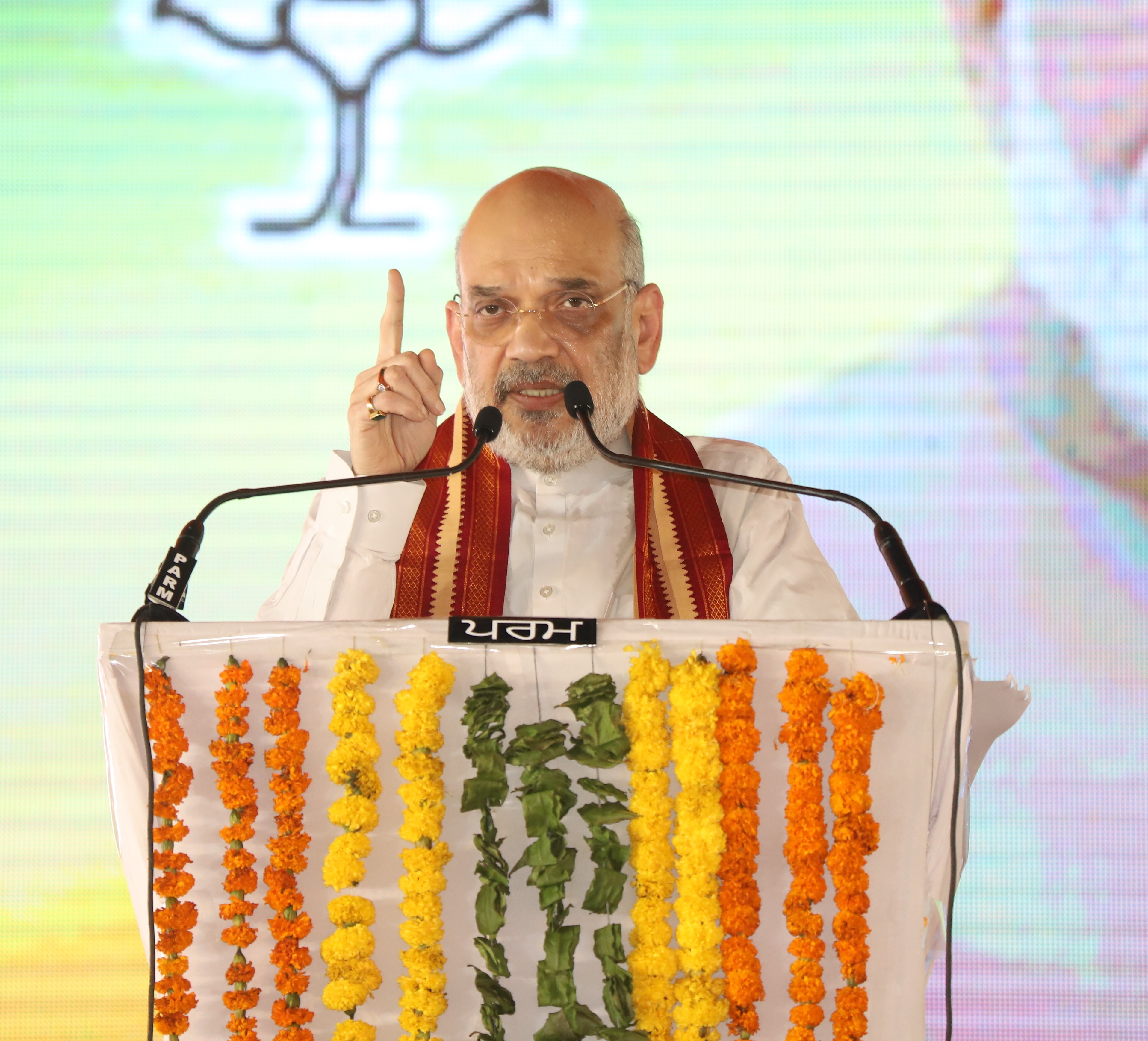 Hon'ble Union Home Minister and Minister of Cooperation Shri Amit Shah while addressing a public rally in Gurdaspur (Punjab).