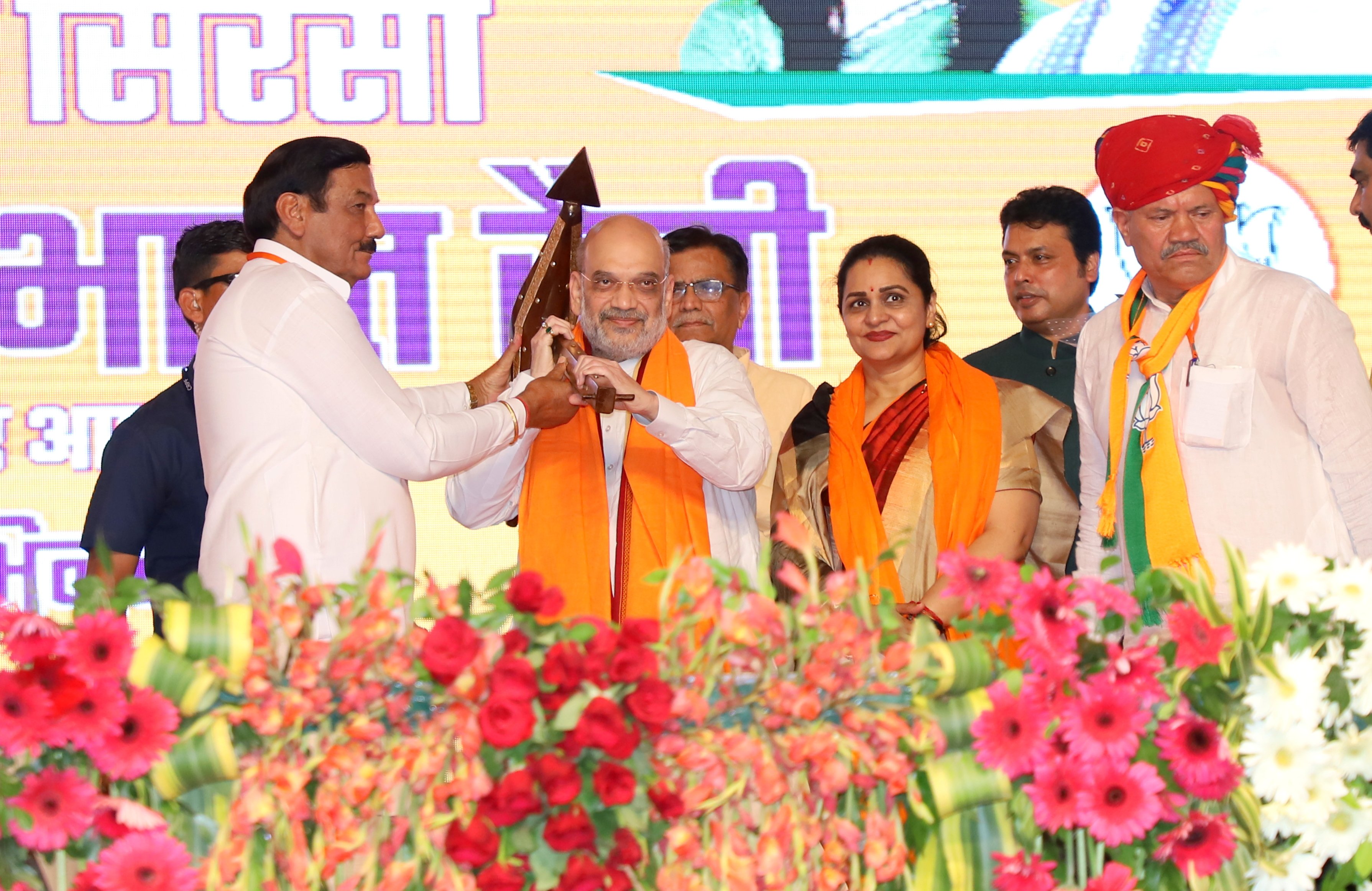 Hon'ble Union Home Minister and Minister of Cooperation Shri Amit Shah while addressing public rally in Sirsa (Haryana)