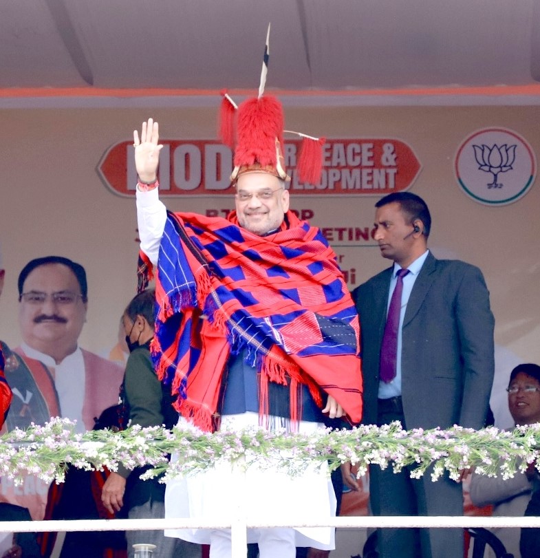 Hon'ble Union Home Minister and Minister of Cooperation Shri Amit Shah addressing a public meeting Tuensang Sadar-I (Nagaland)