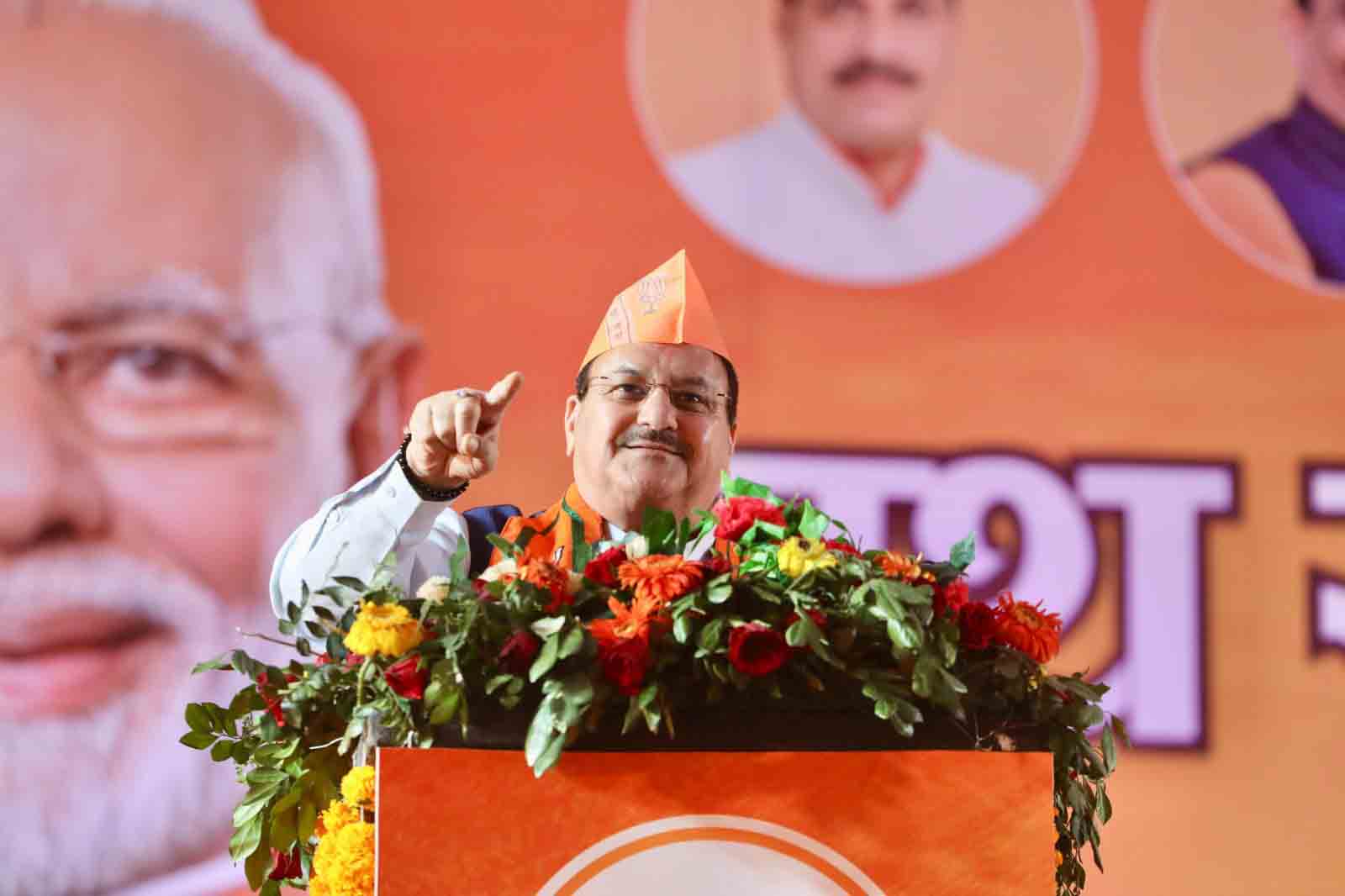 Hon'ble BJP National President Shri J.P. Nadda addressing 'Shakti Kendra Pramukh, Booth President, Tridev Sammelan' in Jabalpur (Madhya Pradesh)