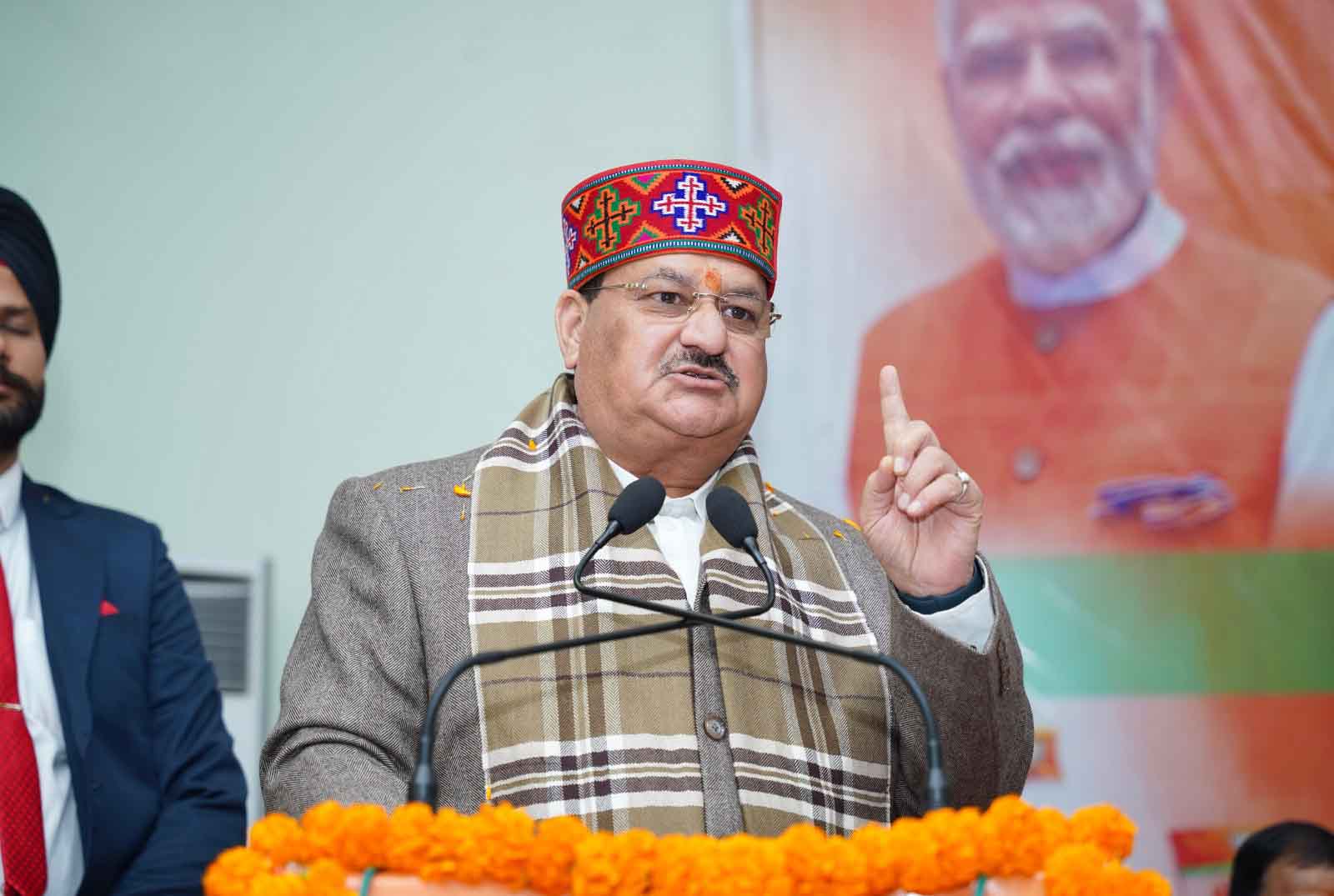 Hon'ble BJP National President Shri J.P. Nadda addressing Abhinandan Samaroh in Mandi (Himachal Pradesh)