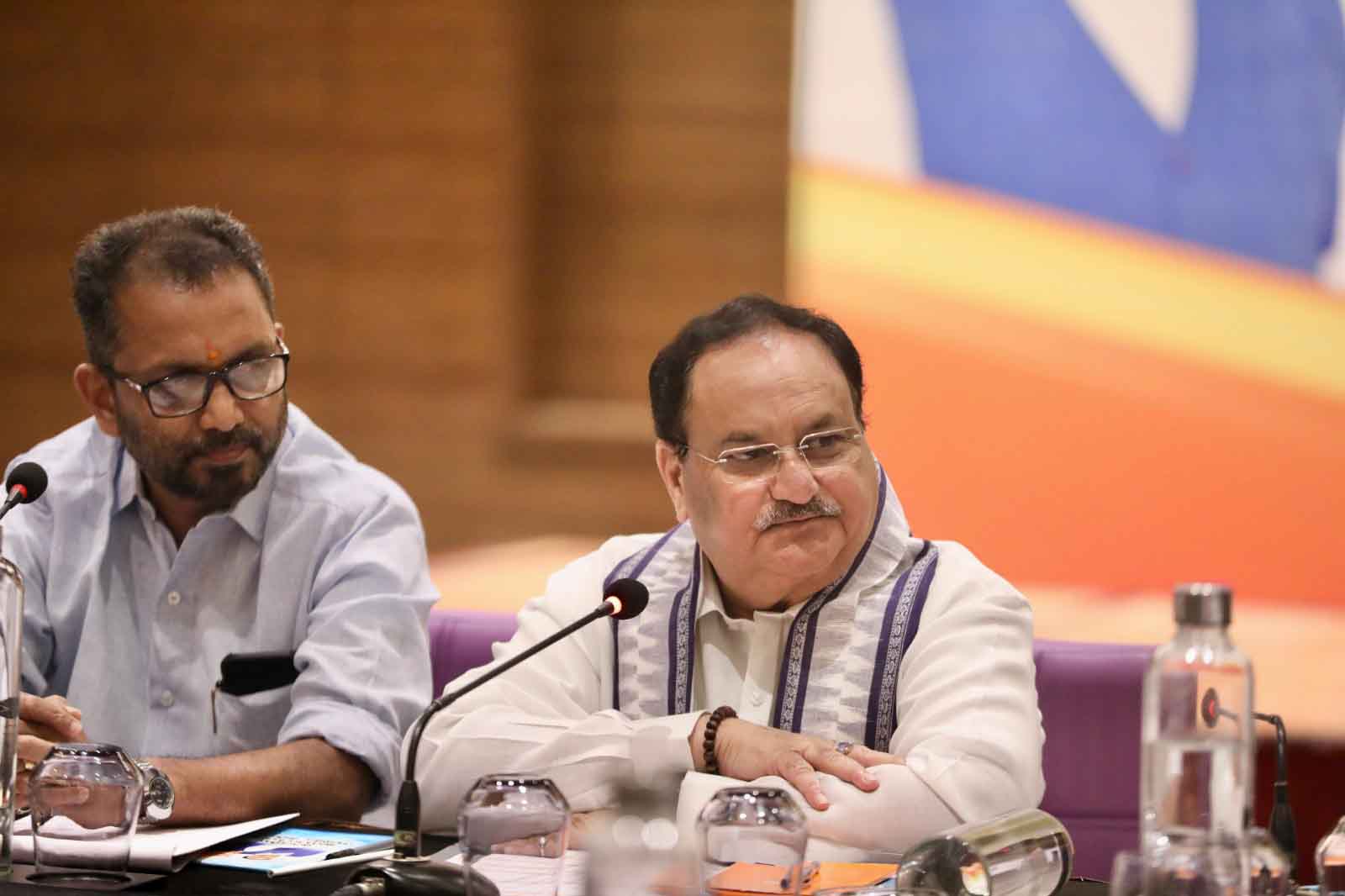 BJP National President Shri J.P. Nadda addressing NDA State Committee Meeting in Thampanoor, Thiruvananthapuram (Kerala)