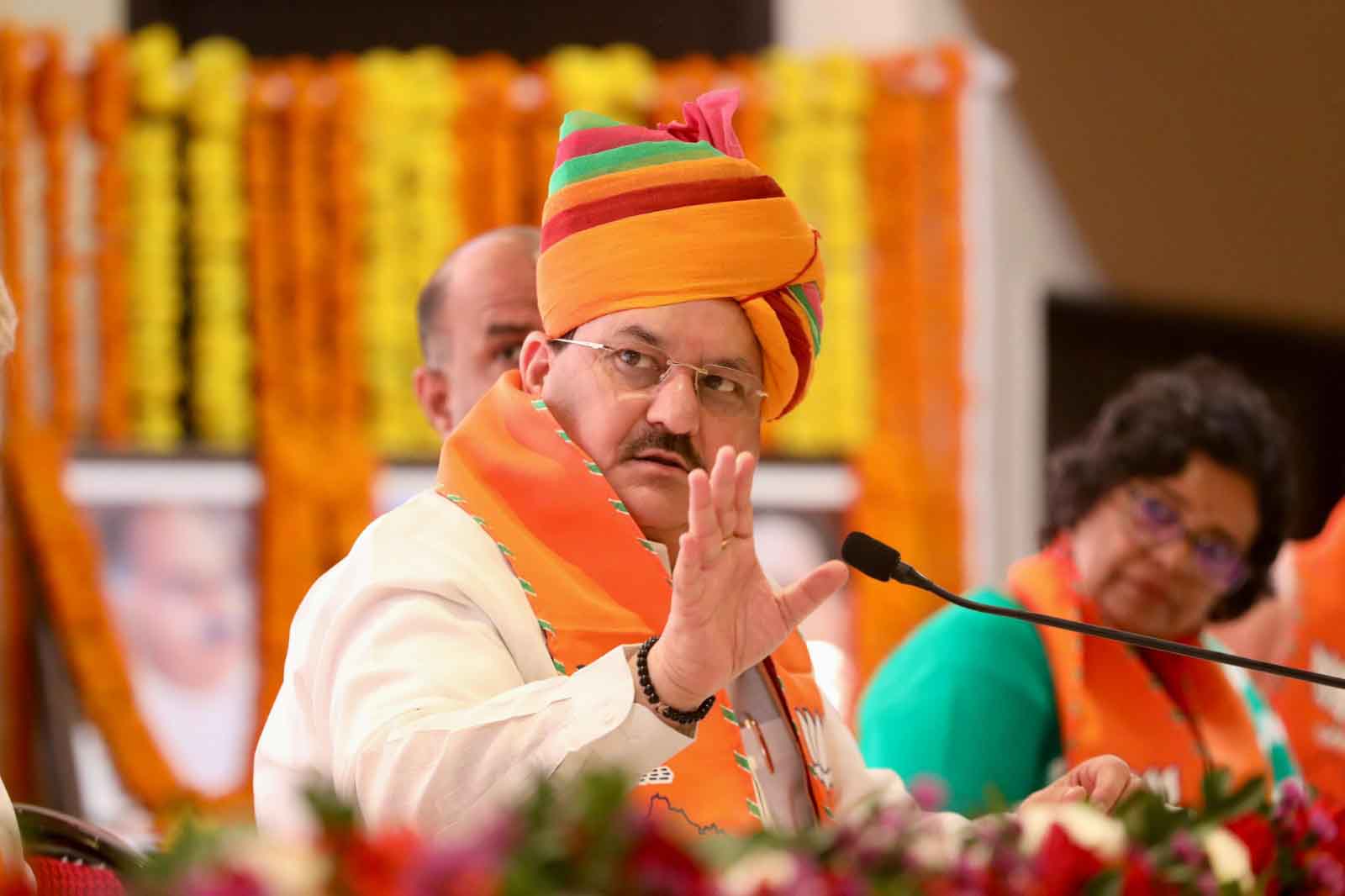 BJP National President Shri J.P. Nadda addressing Sambhaag Baithak at Jodhpur (Rajasthan).