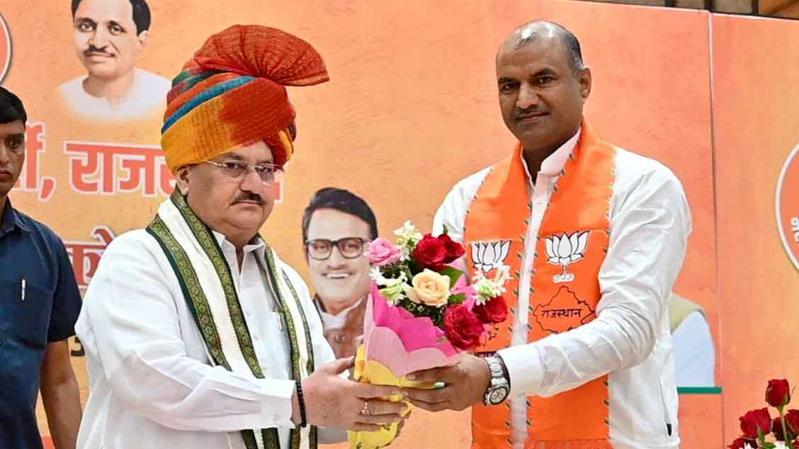 BJP National President Shri J.P. Nadda addressing Sambhaag Baithak at Kota (Rajasthan)