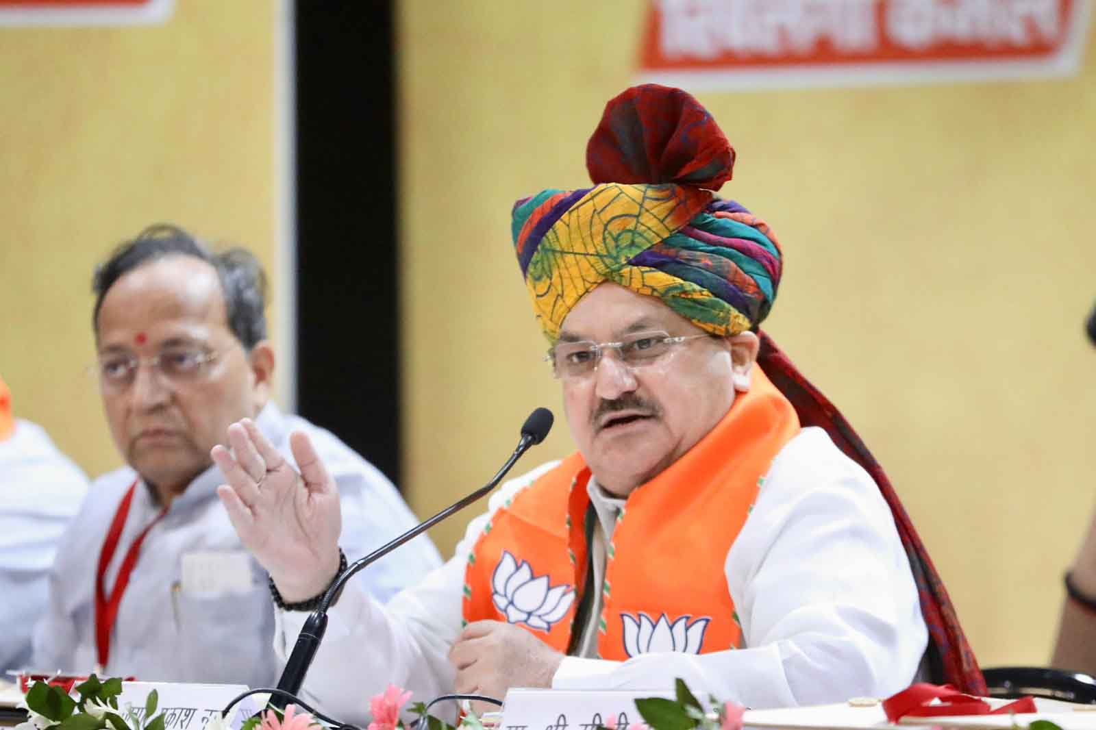 BJP National President Shri J.P. Nadda addressing Sambhag Baithak in Ajmer (Rajasthan)