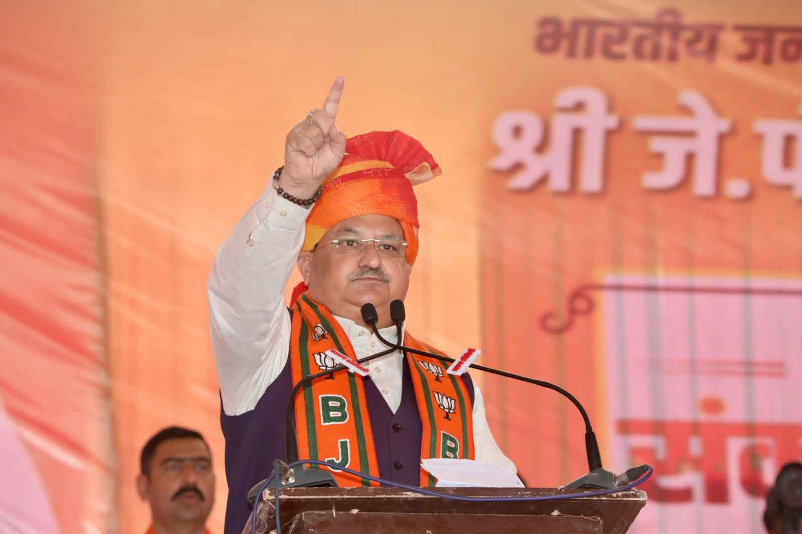 Hon'ble BJP National President Shri J.P. Nadda addressing "Vijay Sankalp Sabha" in Osian, Jodhpur (Rajasthan)