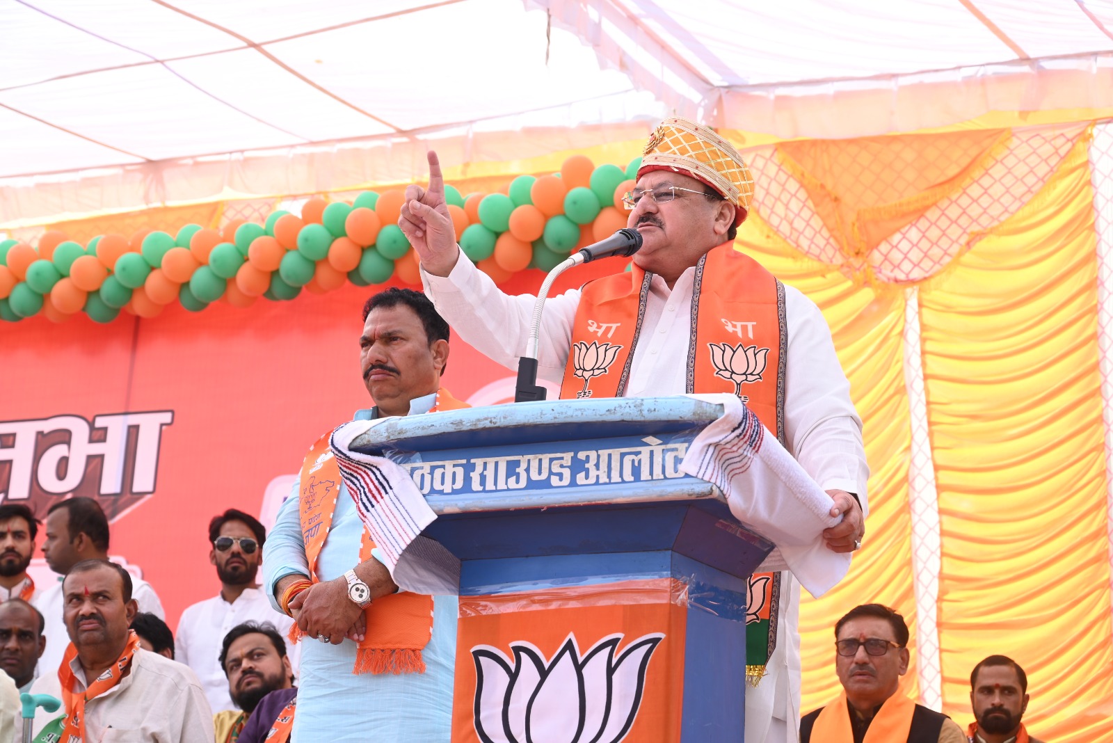 BJP National President Shri J.P. Nadda addressing a public meeting in Alote, Ratlam (Madhya Pradesh)