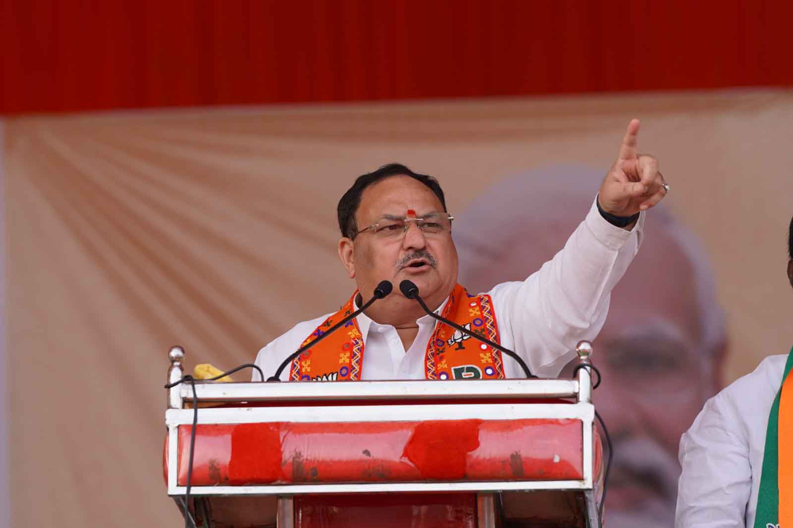 Hon'ble BJP National President Shri J.P. Nadda addressing a public meeting in Chevella, Ranga Reddy (Telangana).