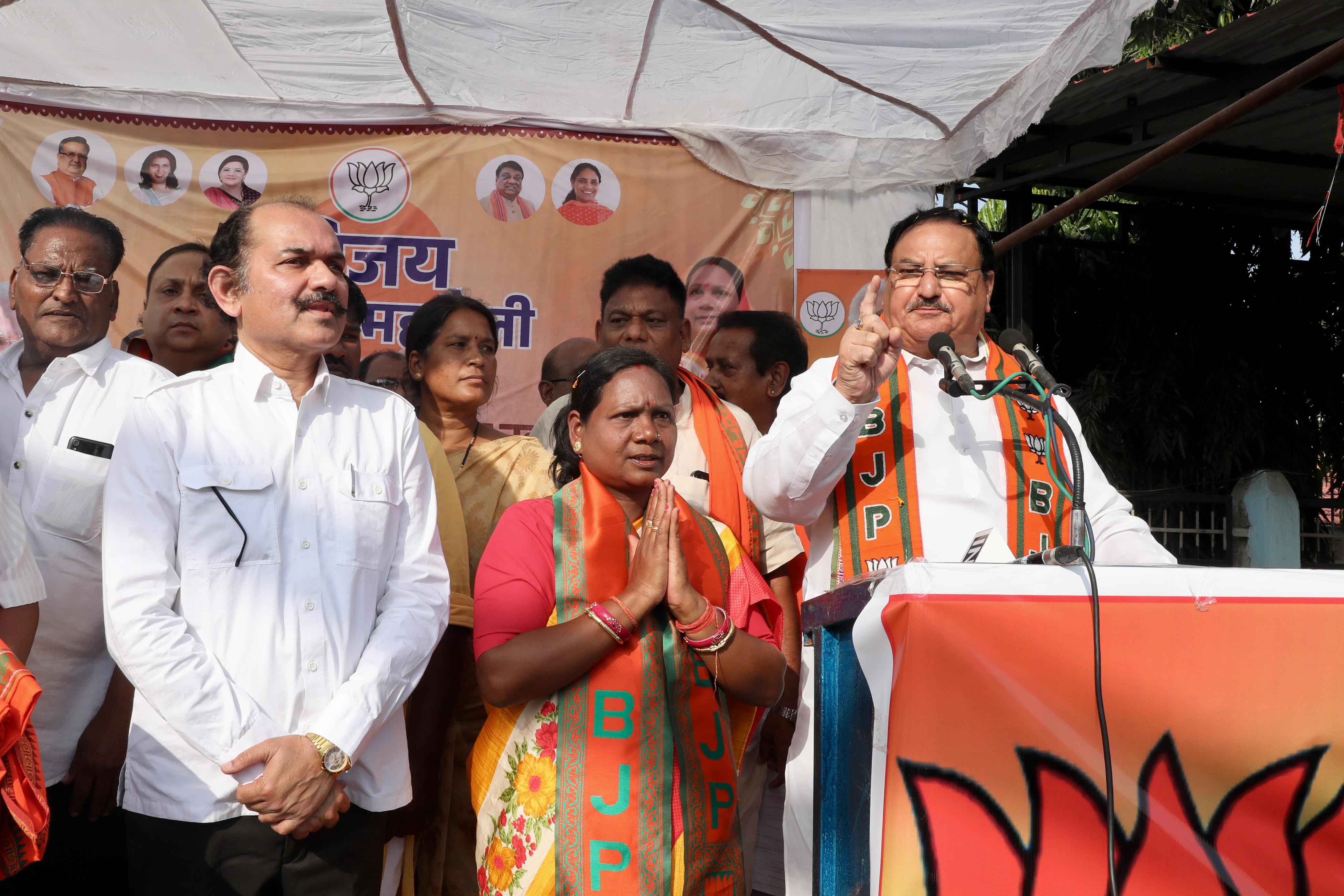 Hon'ble BJP National President Shri J.P. Nadda addressing a public meeting in Lalunga (Chhattisgarh)