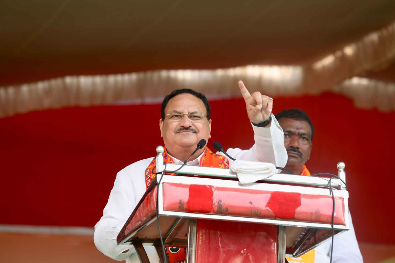 BJP National President Shri J.P. Nadda addressing a public meeting in Banswada, Kamareddy (Telangana)