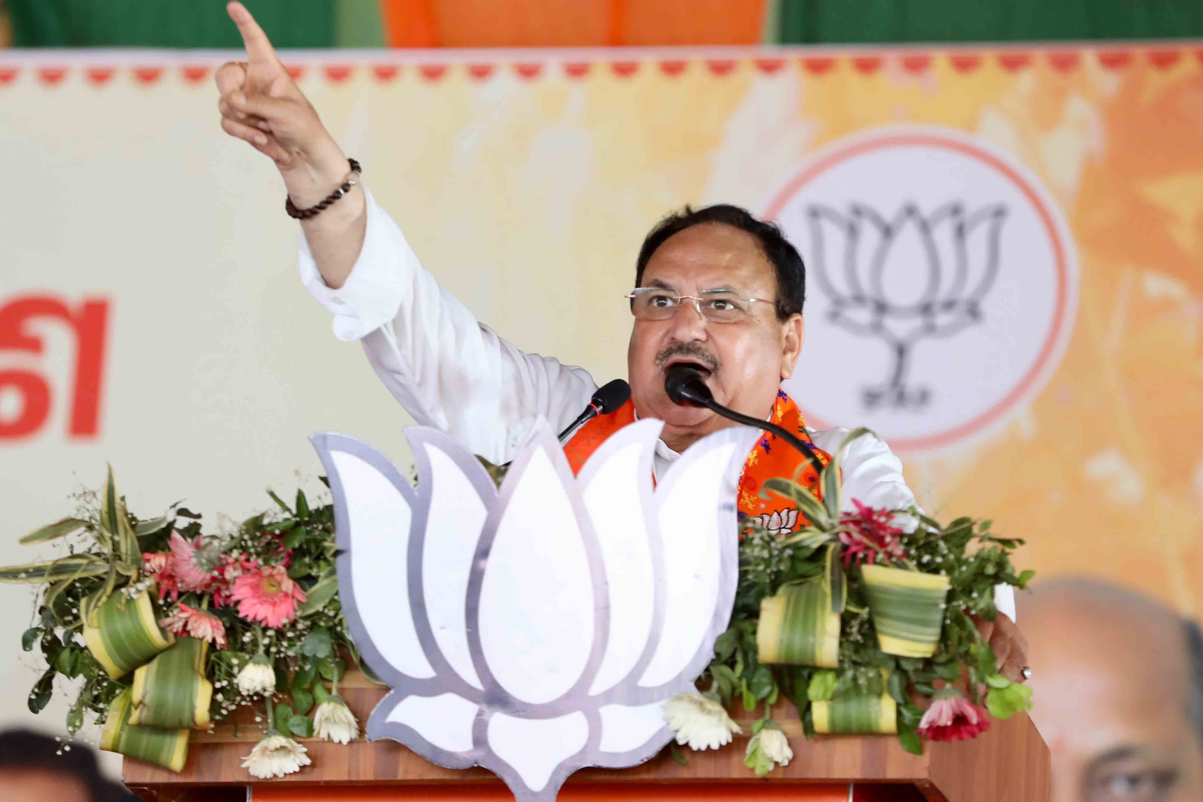 BJP National President Shri J.P. Nadda addressing a public rally at Barachana Mahatshav Padia, Jajpur (Odisha)