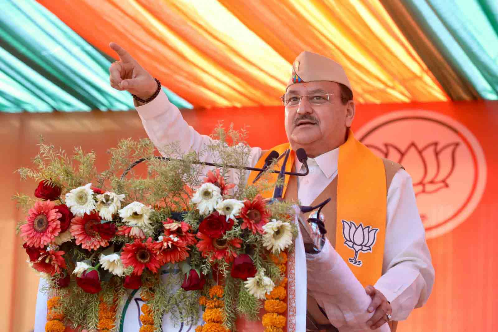 Hon'ble BJP National President Shri J.P. Nadda addressing a public rally in Vikasnagar (Uttarakhand)