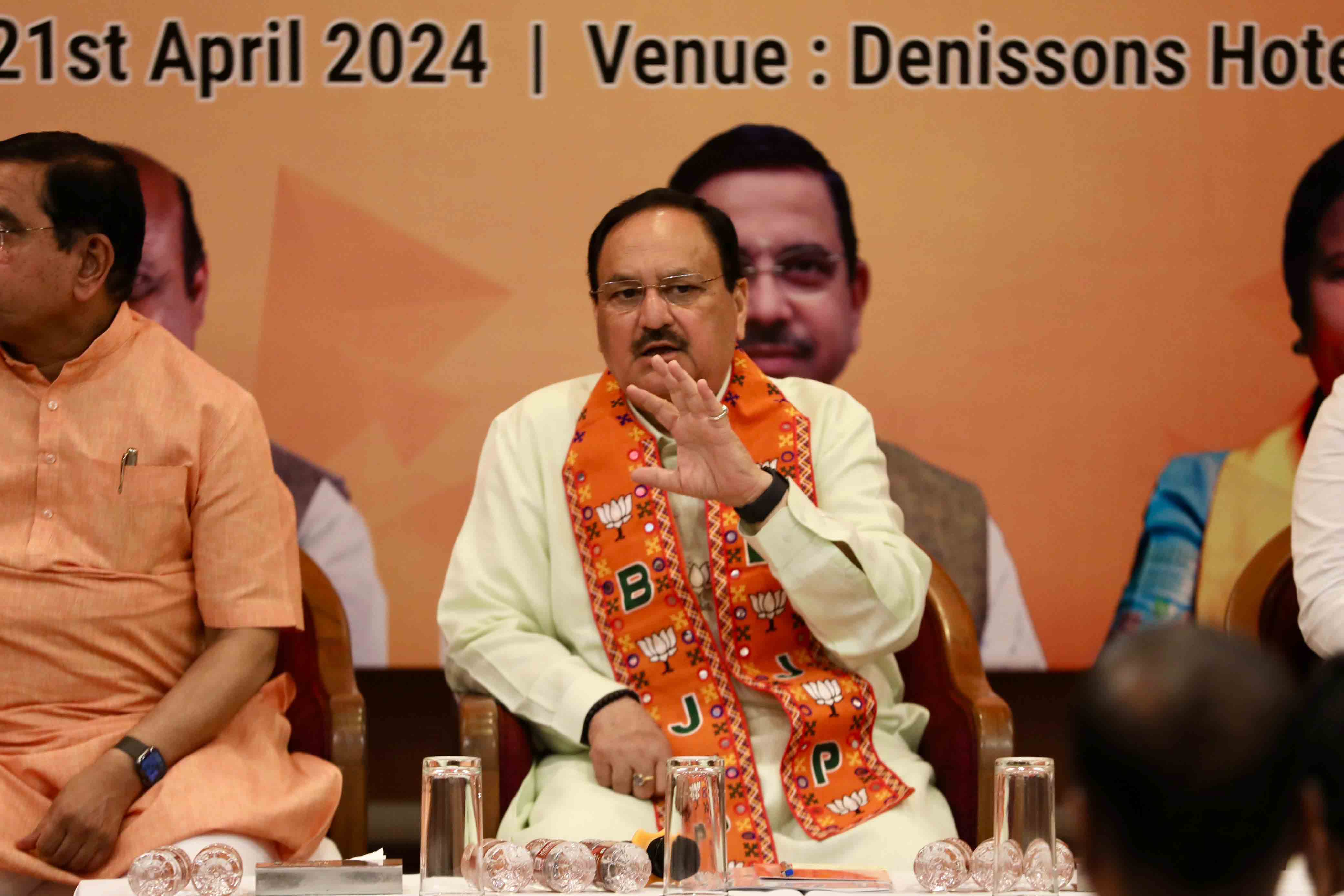 Hon'ble BJP National President Shri J.P. Nadda addressing the Cluster Core Committee meeting in Hubballi (Karnataka)