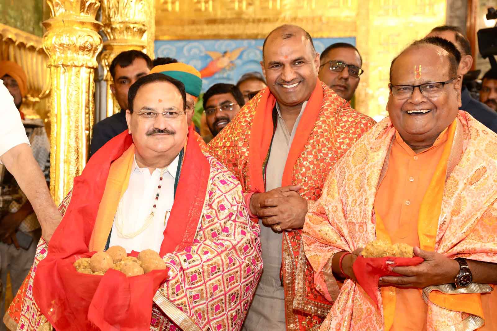 BJP National President Shri J.P. Nadda offered prayers at Moti Dungri Ganesh Mandir, Near Birla Mandir, JLN Marg, Jaipur (Rajasthan)