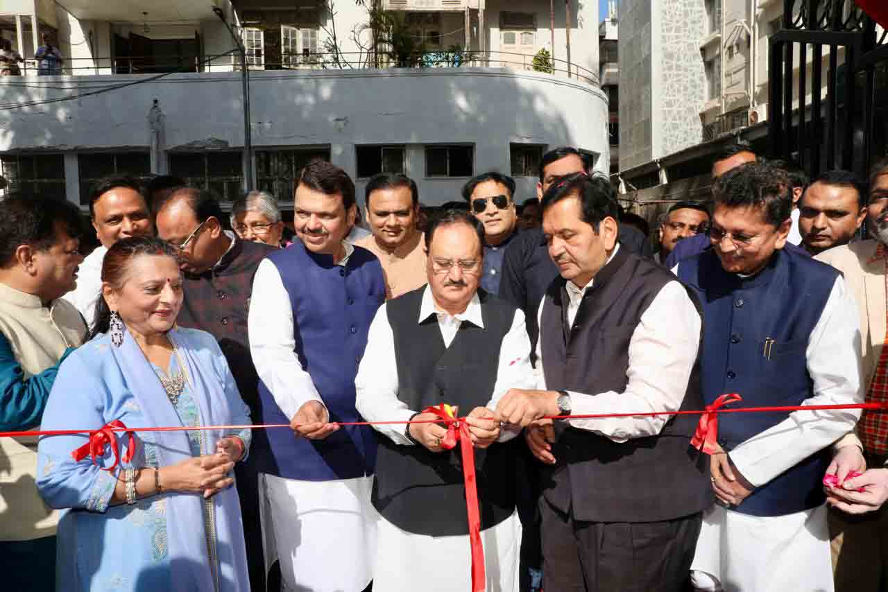 BJP National President Shri J.P. Nadda at inauguration of Chhatrapati Shivaji Maharaj Shilp in Mumbai