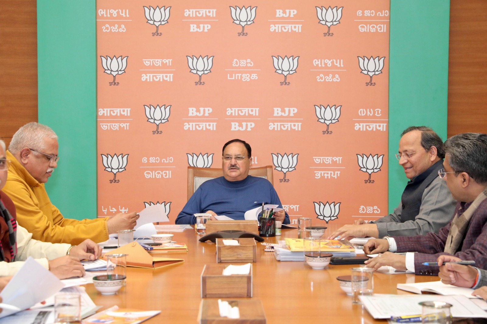 BJP National President Shri J.P. Nadda chaired BJP National General Secretaries Meeting at BJP HQ, 6A DDU Marg, New Delhi