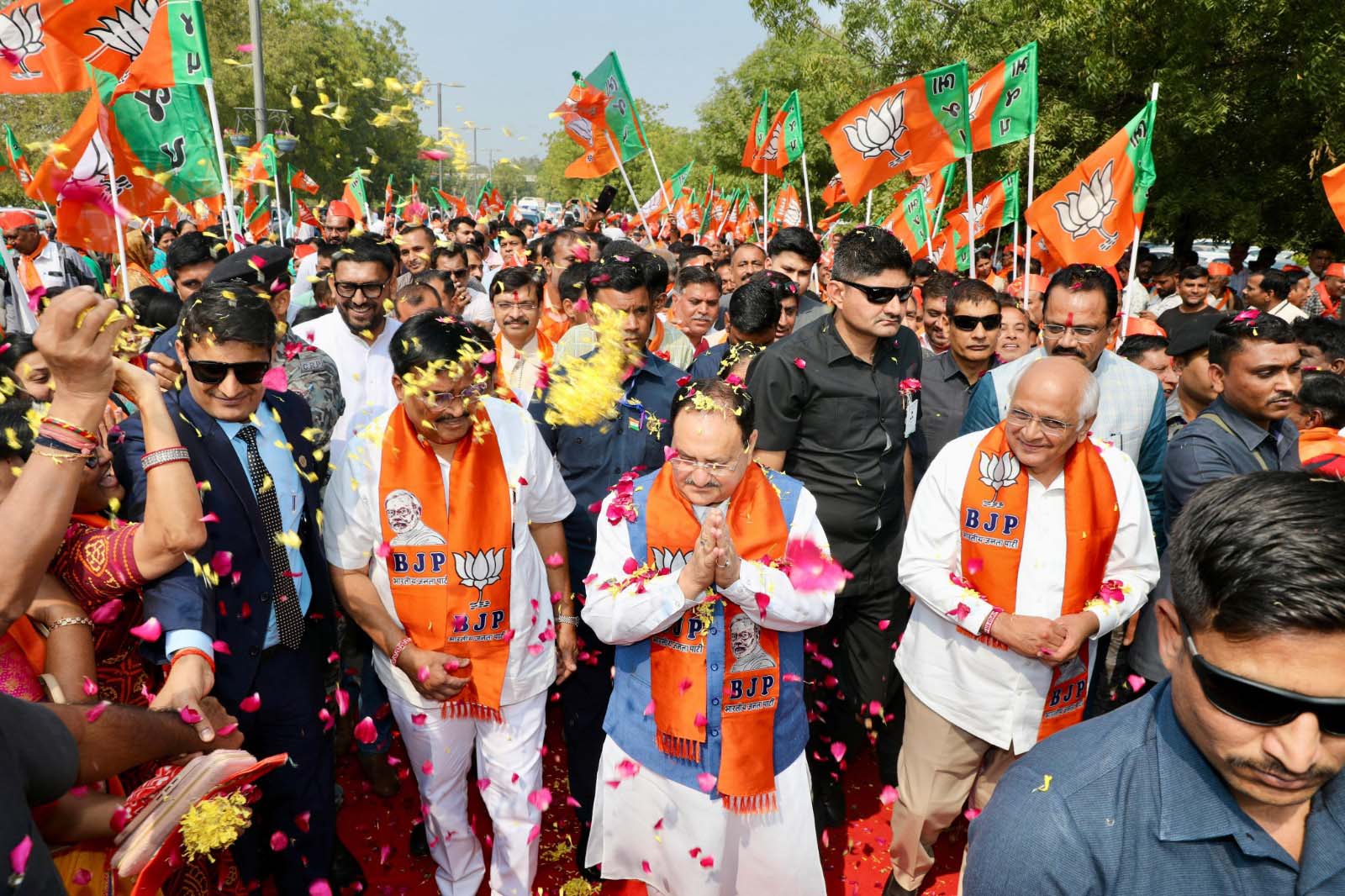 Hon'ble BJP National President Shri J.P. Nadda filed his nomination for Rajya Sabha at Office No. 232, 4th floor, Gujarat Legislative Assembly, Gandhinagar (Gujarat)