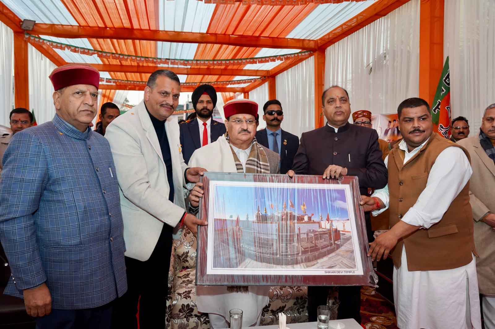 Hon'ble BJP National President Shri J.P. Nadda joined the Hon'ble PM Shri Narendra Modi ji through Rath Yatra in "Vikas Bharat Sankalp Yatra" programme in Mandi (H.P.)