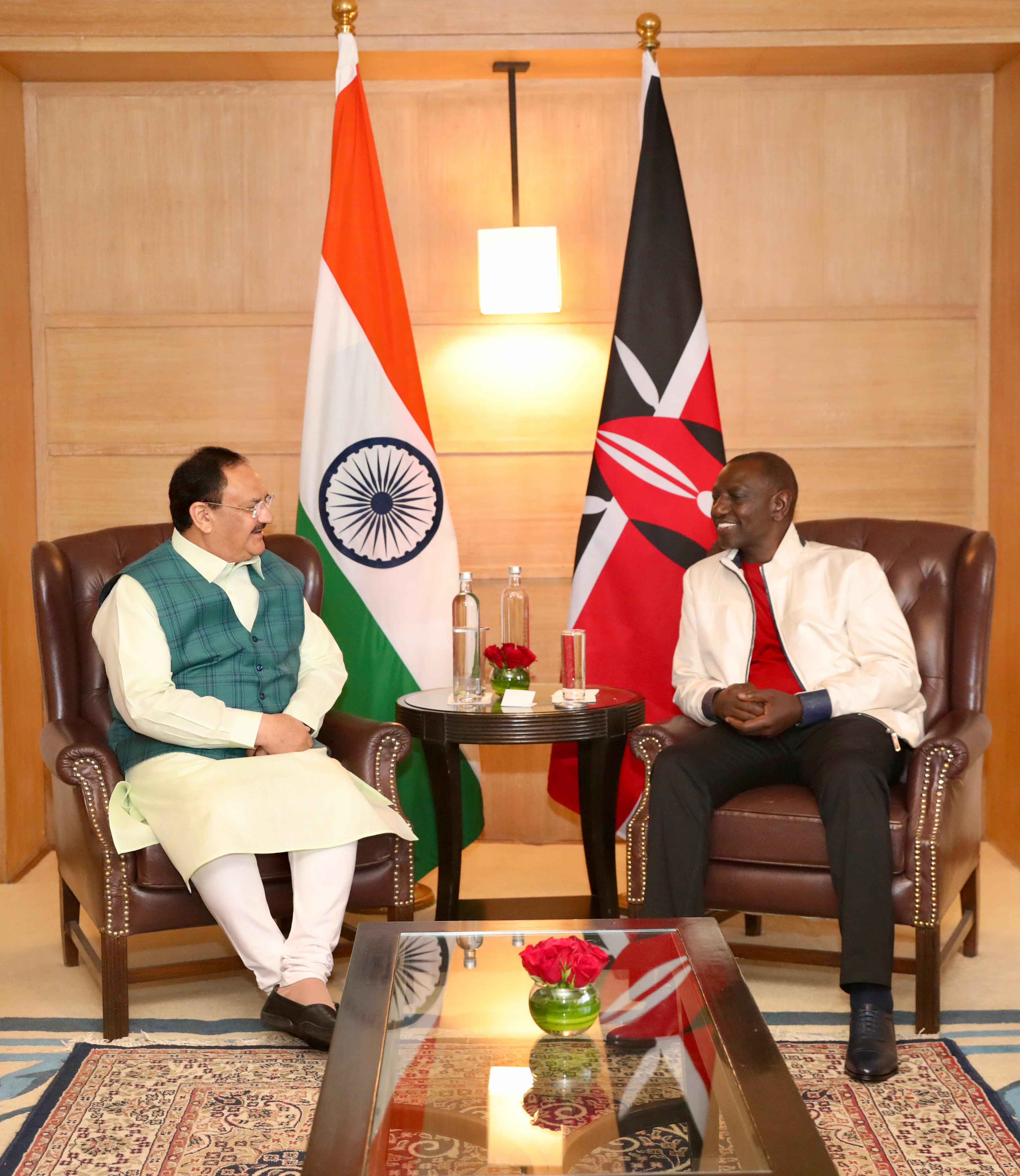 BJP National President Shri J.P. Nadda met President of the Republic of Kenya H.E. William Samoei Ruto in New Delhi