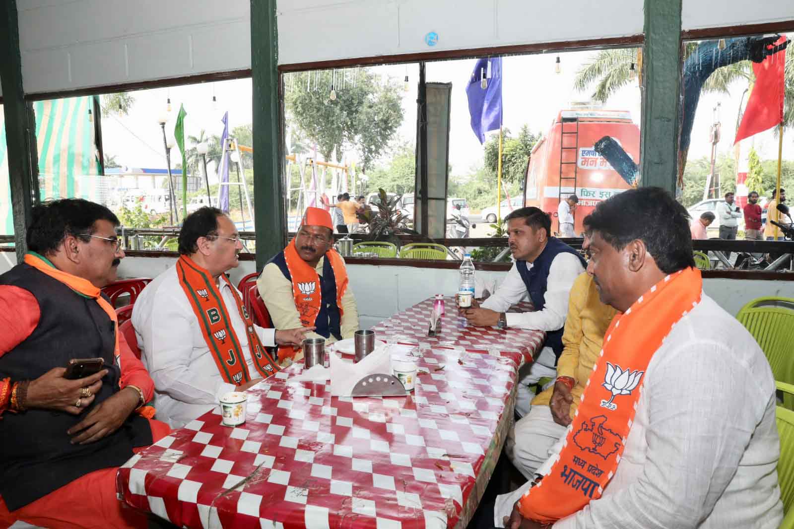 BJP National President Shri J.P. Nadda met with party Karyakartas in Khargone (Madhya Pradesh)