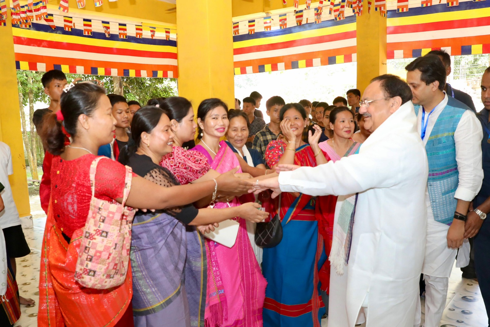 BJP National President Shri J.P. Nadda offered prayers at Kamalanagar Buddhist Temple, Distt. Lawngtlai (Mizoram)