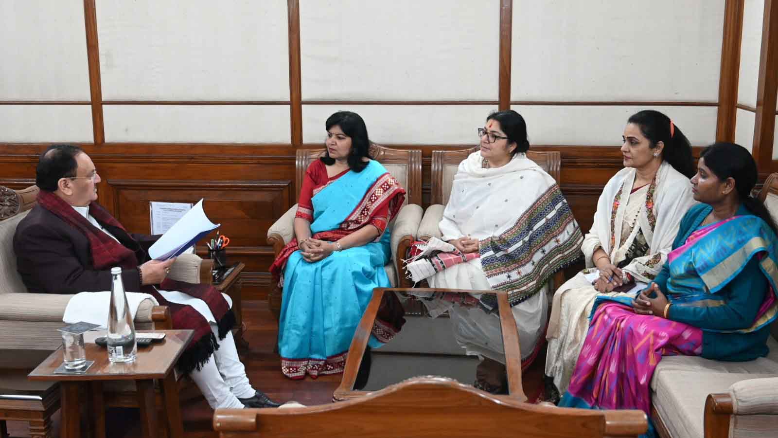 Hon'ble BJP National President Shri J.P. Nadda received the report by BJP Fact Finding Team, constituted to inquire about the heinous atrocity committed against a tribal woman in Belagavi (K'taka)