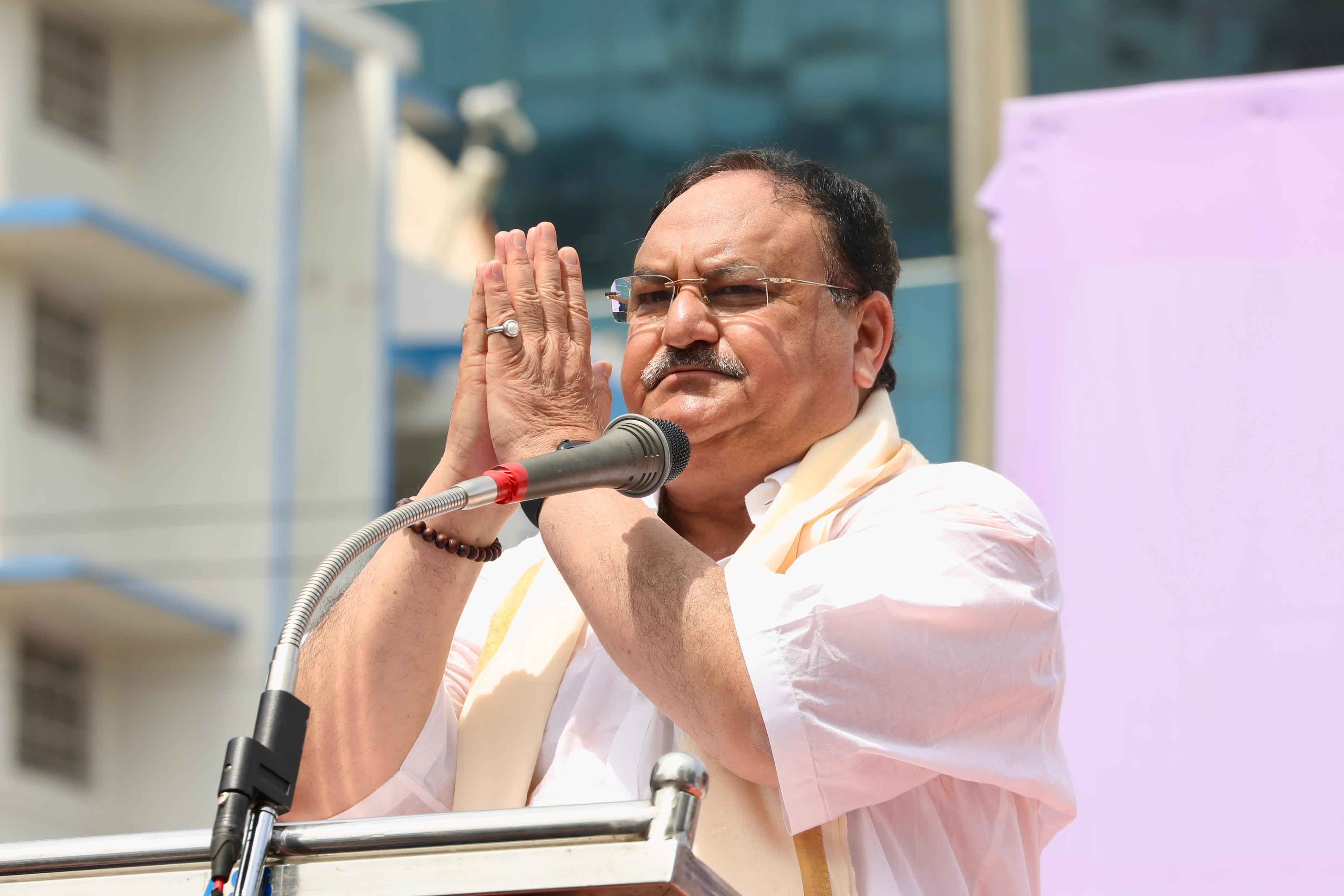 Hon'ble BJP National President Shri J.P. Nadda while addressing NDA protest rally in Thiruvananthapuram (Kerala)