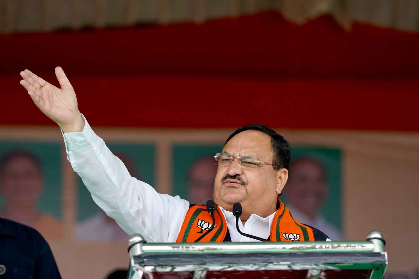 BJP National President Shri Shri J.P. Nadda while addressing public meeting in Nizamabad (Telangana)