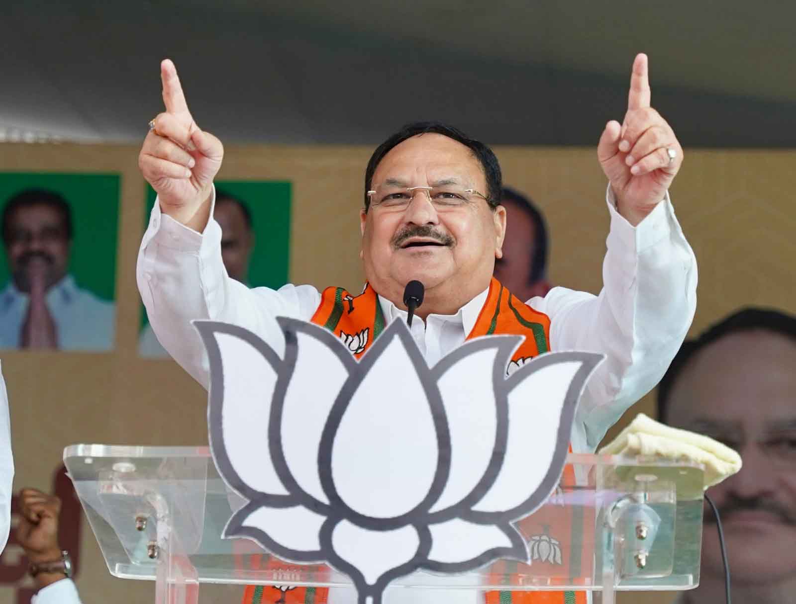 BJP National President Shri Shri J.P. Nadda while addressing public meeting in Sangareddy (Telangana)