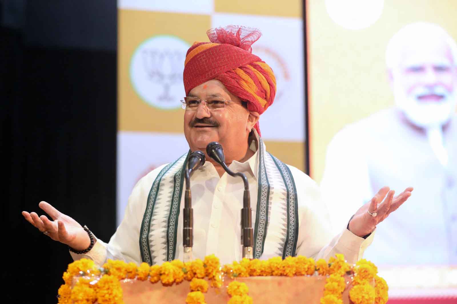 Hon'ble BJP National President Shri J.P. Nadda while launching Sujhav Aapka, Sankalp Hamara abhiyan in Jaipur (Rajasthan)