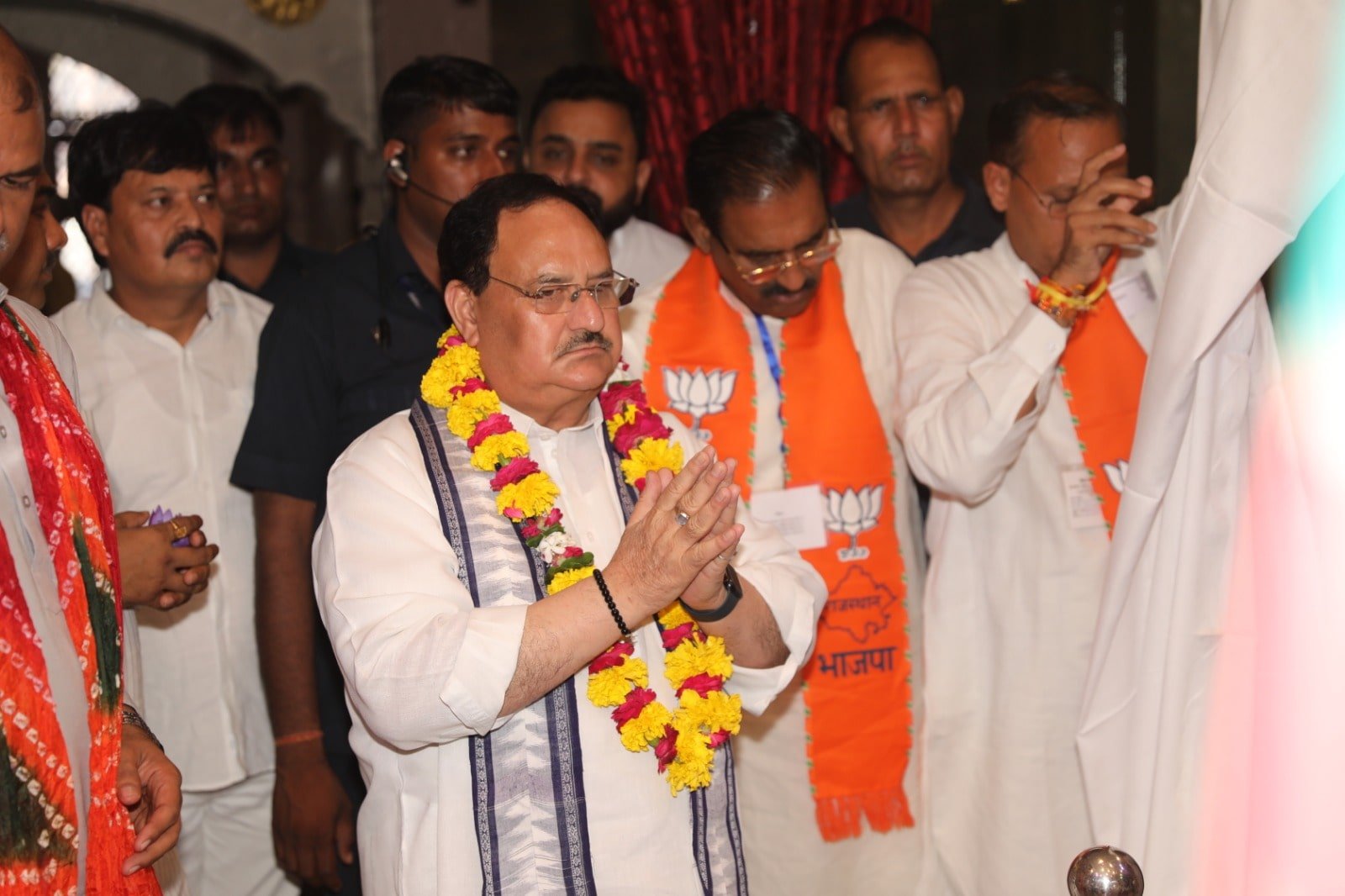  BJP National President Shri J.P. Nadda offered prayers at "Neelkanth Mahadev Temple" in Sawai Madhopur (Rajasthan)