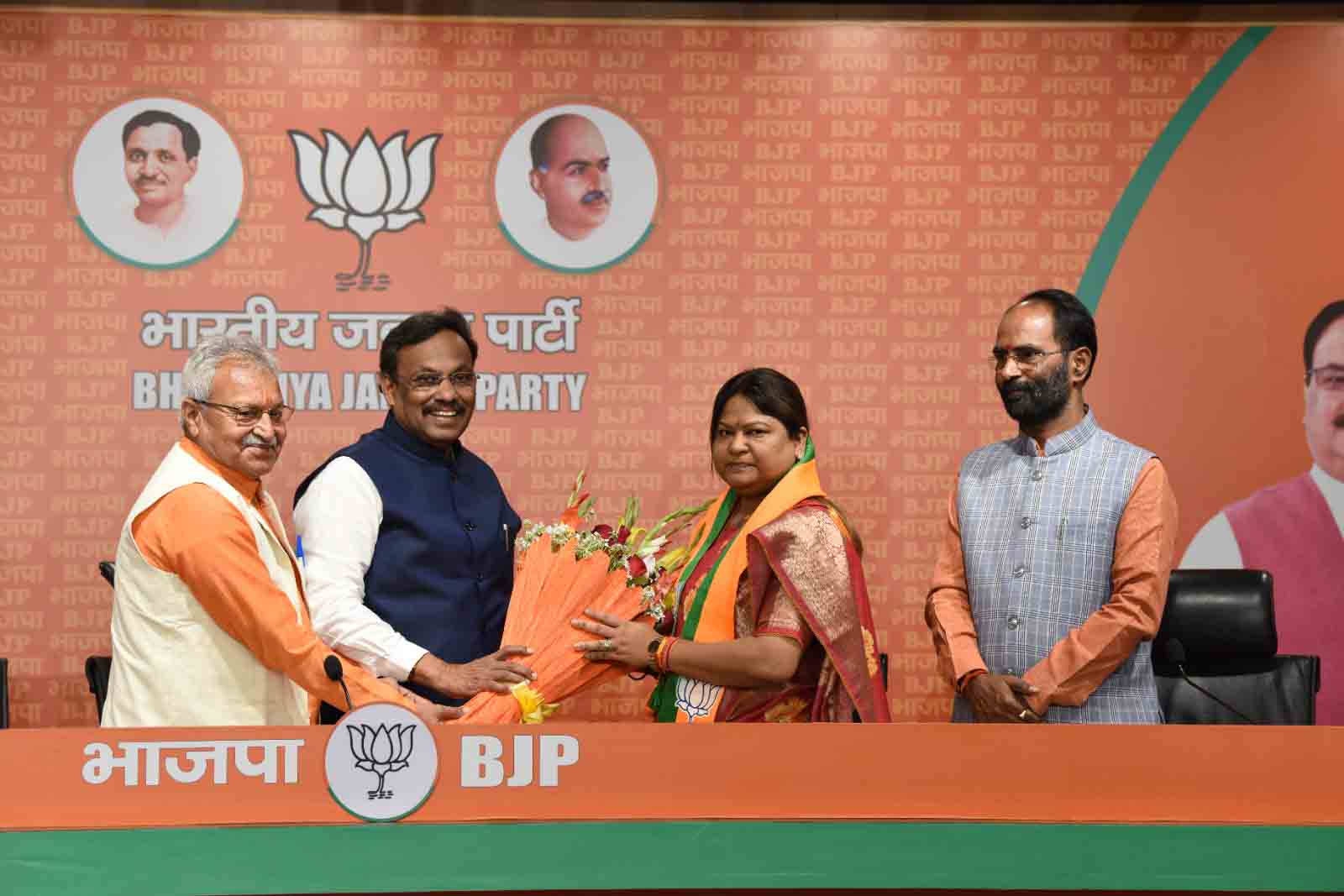 Jharkhand Mukti Morcha MLA Smt Sita Soren joined the Bharatiya Janata Party  