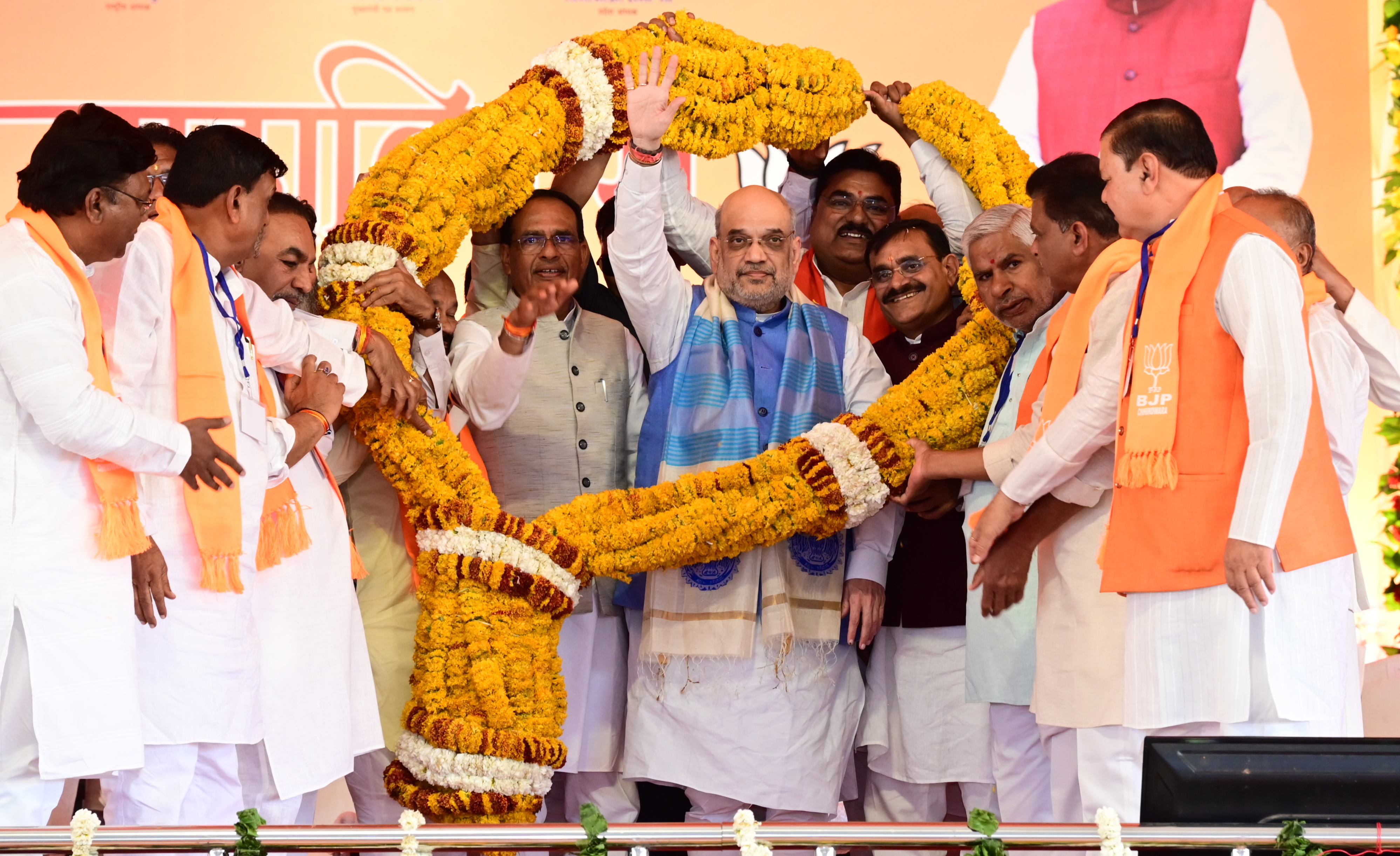 Hon'ble Union Home Minister & Minister of Cooperation Shri Amit Shah while addressing "Mahavijay Udghosh Jansabha" in Chhindwara (Madhya Pradesh)