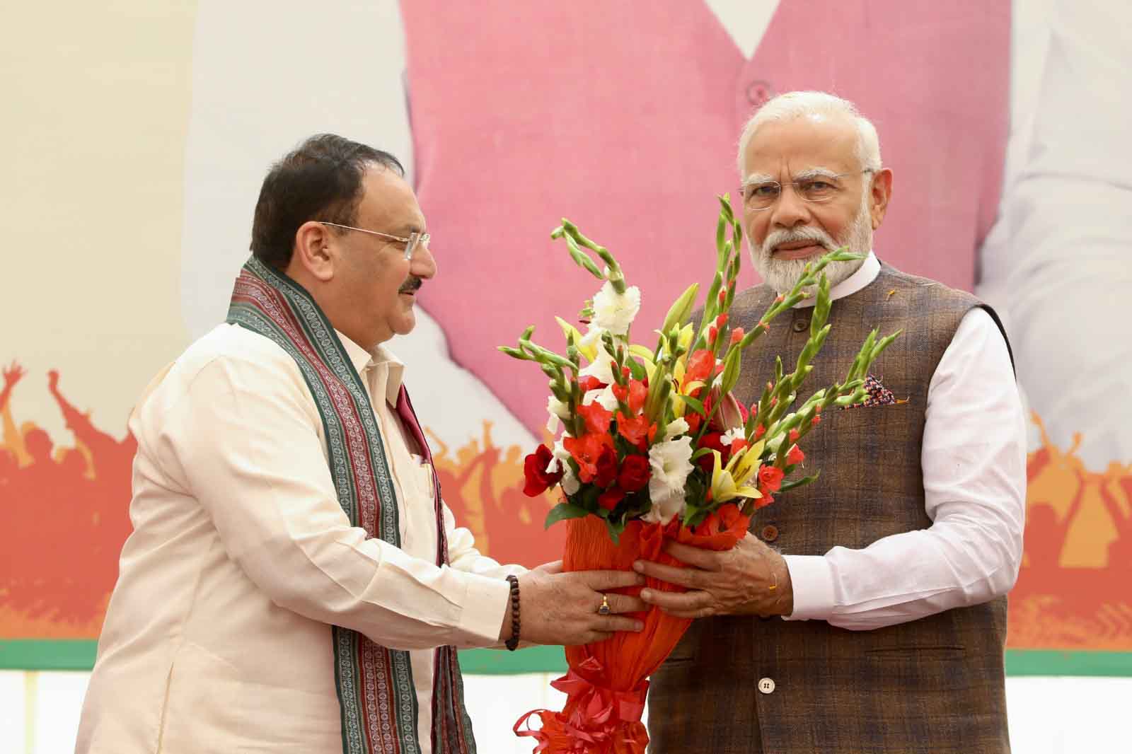 Felicitation programme on passing of "Nari Shakti Vandan Adhiniyam" at 3B, BJP Central Office Ext., New Delhi