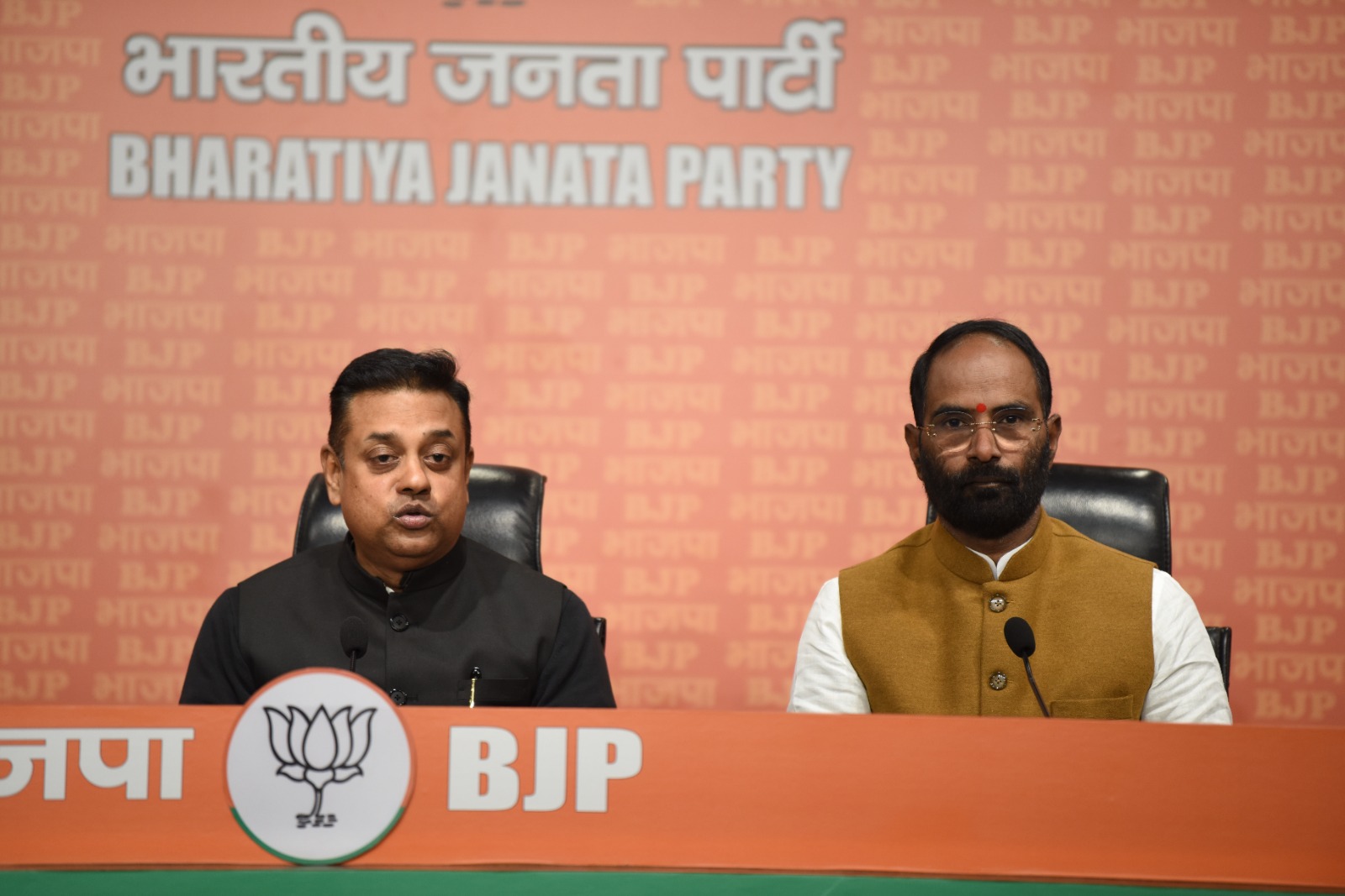 Press conference of BJP National Spokesperson Dr. Sambit Patra (MP)