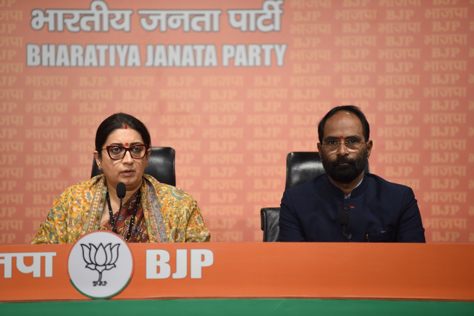 Press conference of senior BJP Leader Smt. Smriti Irani