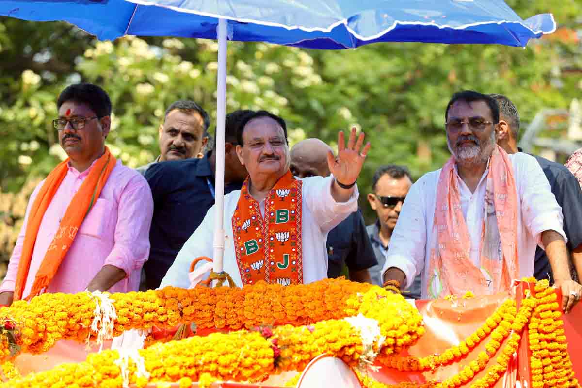 Road Show of Hon'ble BJP National President Shri J.P. Nadda in Godda, Deogarh (Jharkhand) from Shivlok Parisar to Veer Kunwar Singh Chowk